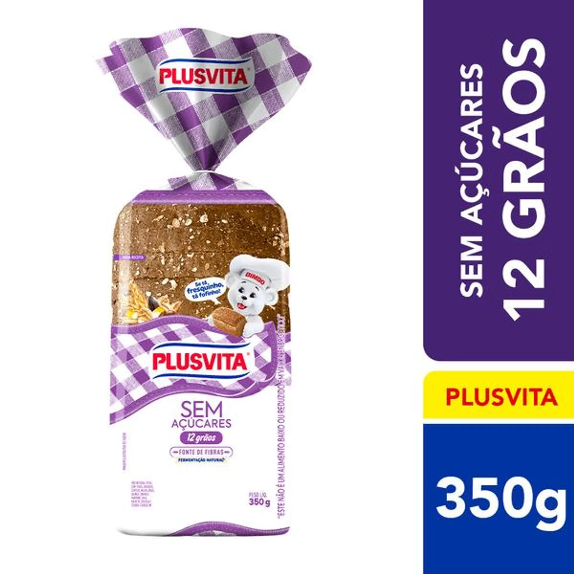 Pão Integral Plus Vita 12 Grãos Sem Açúcares 350g