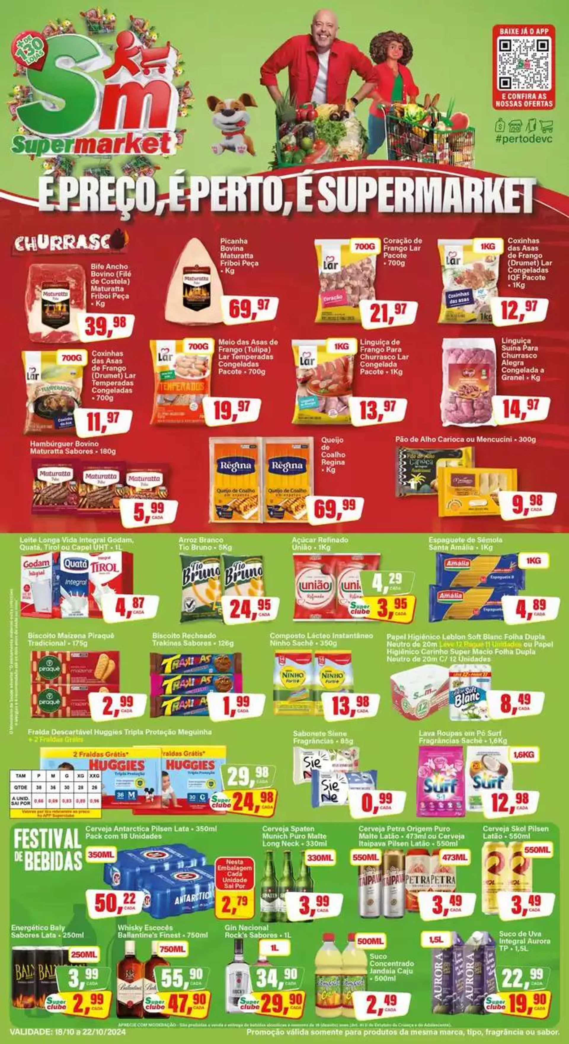 Encarte de Ofertas Rede Supermarket 18 de outubro até 22 de outubro 2024 - Pagina 1