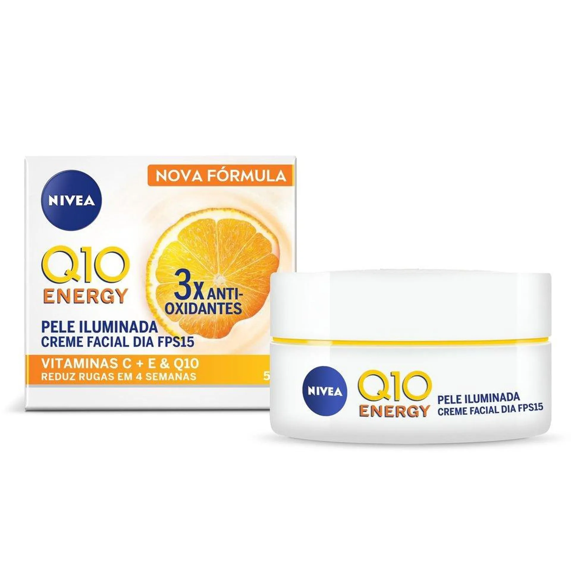 NIVEA Creme Facial Antissinais Q10 Energy Dia FPS15 50g