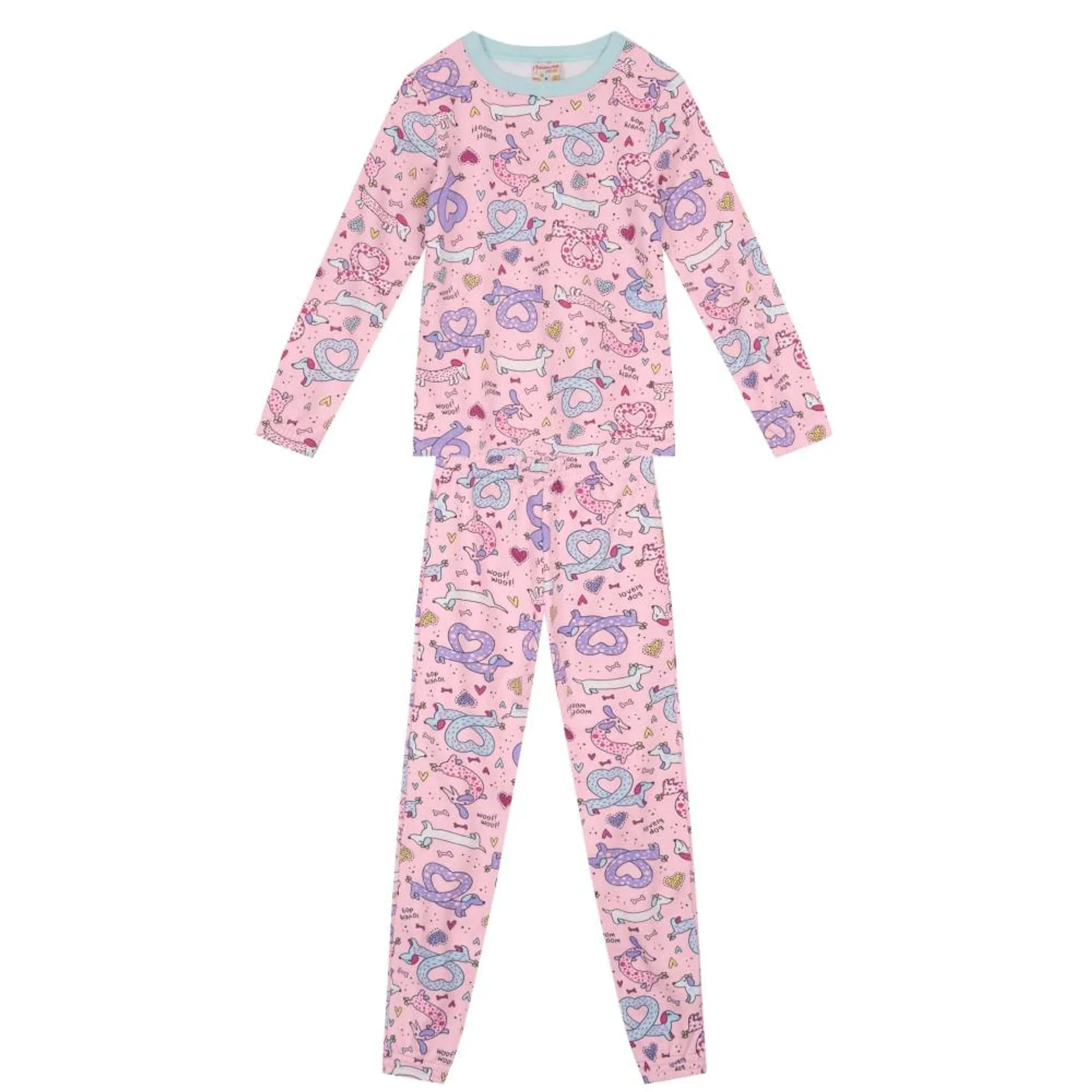 Pijama Infantil Menina Com Blusão E Jogger Brandili