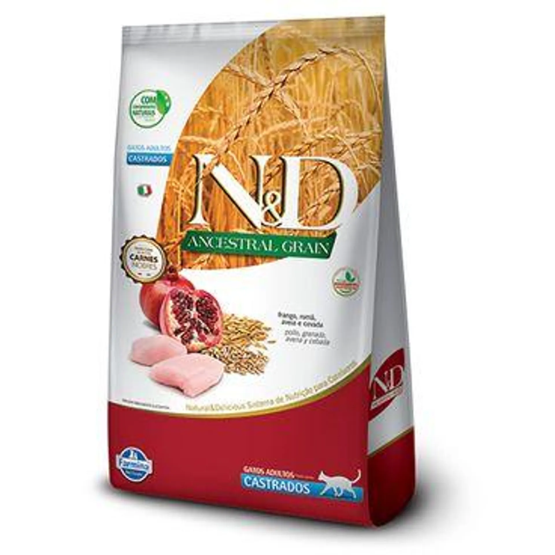 Ração N&D Ancestral Grain Gatos Adultos Castrados 7,5 kg