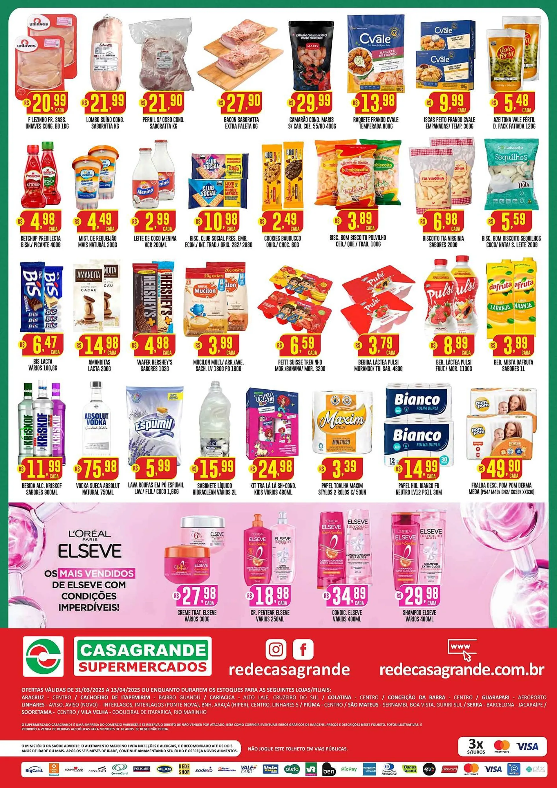 Encarte de Catálogo Casagrande Supermercados 31 de março até 14 de abril 2025 - Pagina 2