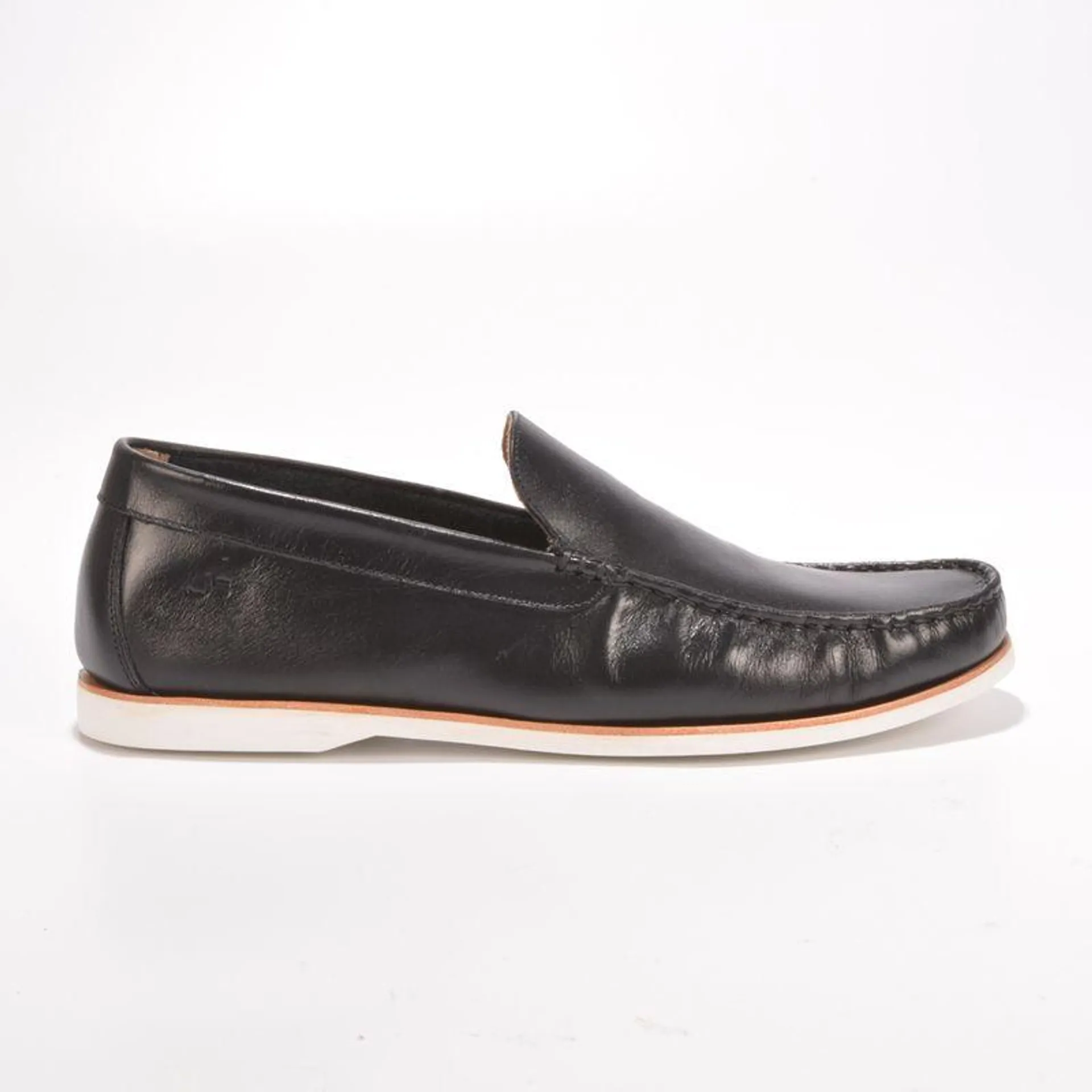 Sapato Slip On Masculino Preto Couro