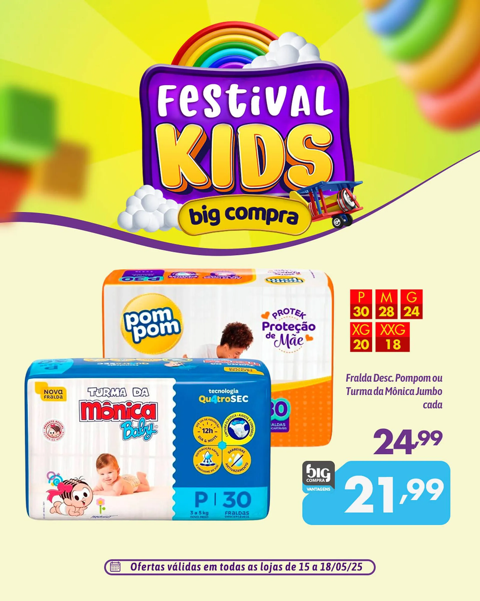 Encarte de Catálogo Supermercados Big Compra 15 de maio até 18 de maio 2025 - Pagina 3