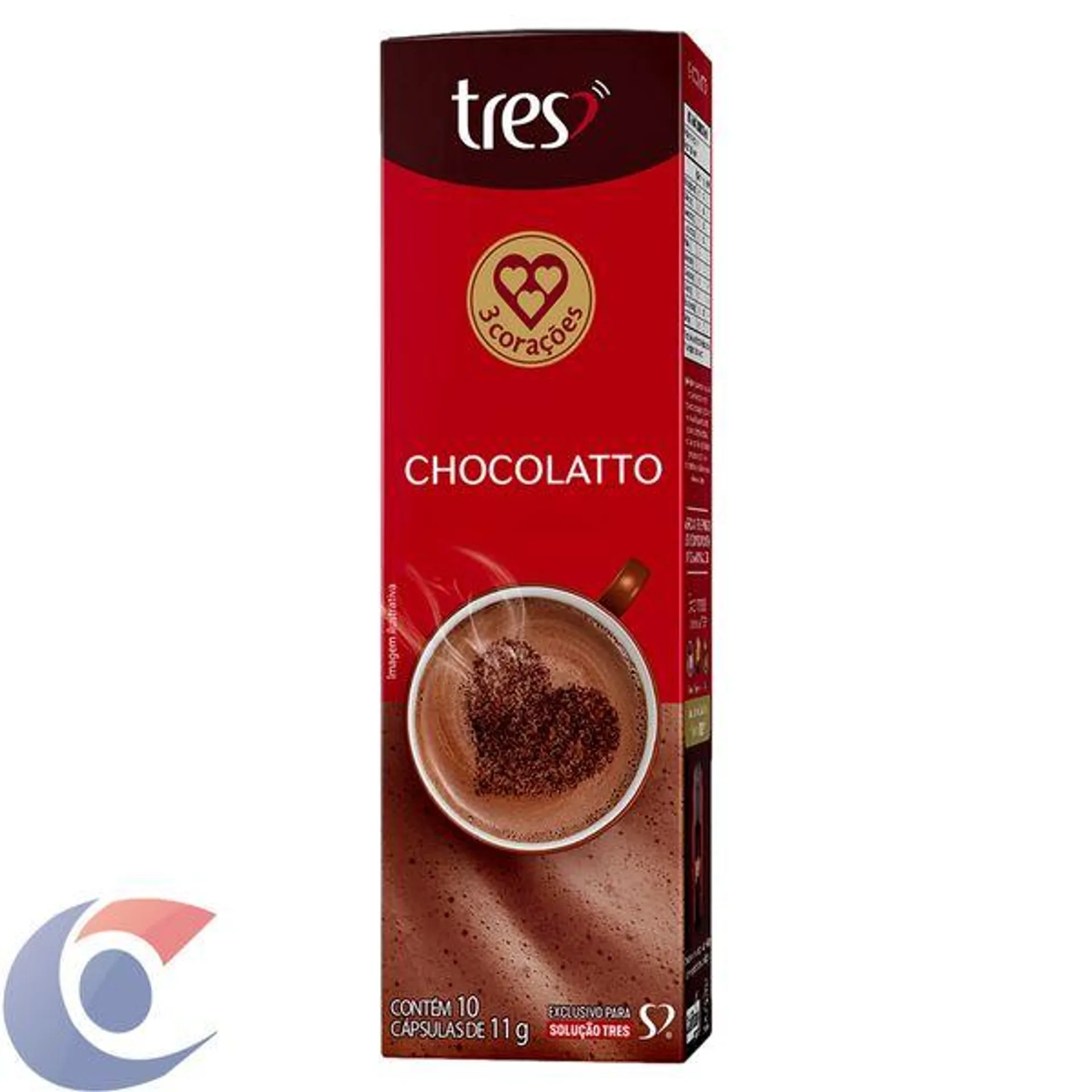 Chocolate Quente Em Cápsula Chocolatto Tres Caixa 110g 10 Unidades