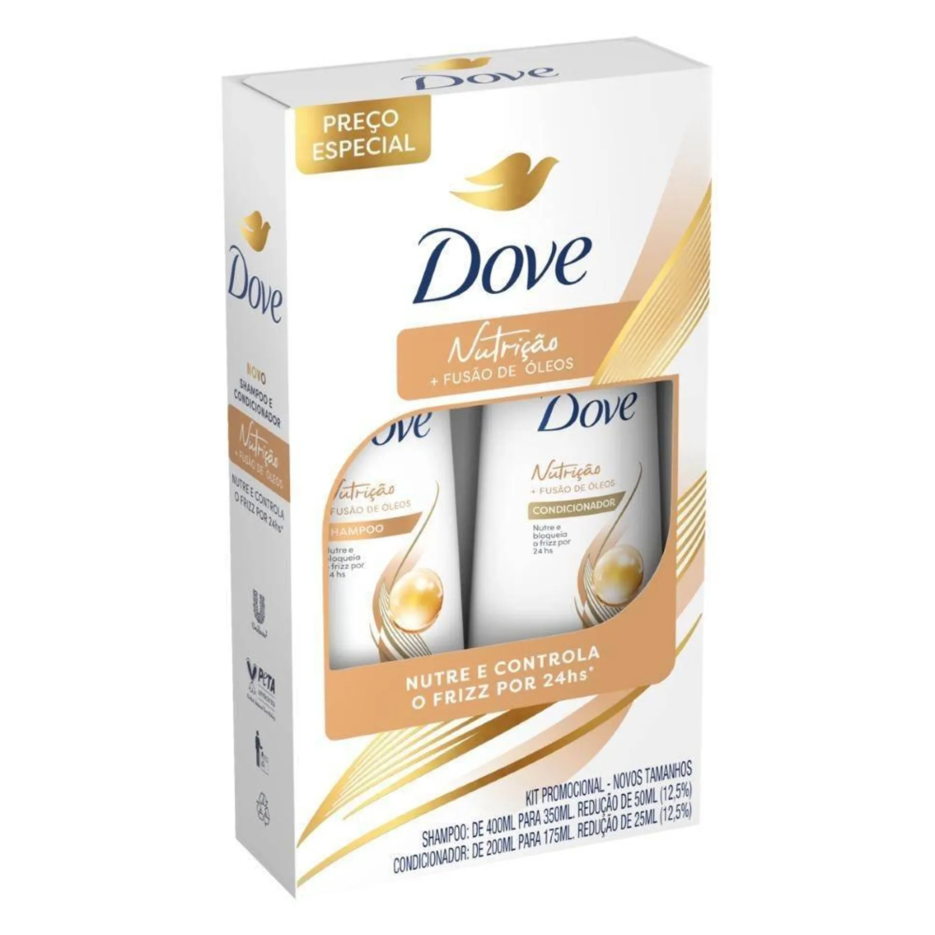 Kit Dove Nutricão Shampoo 350ml + Condicionador 175ml