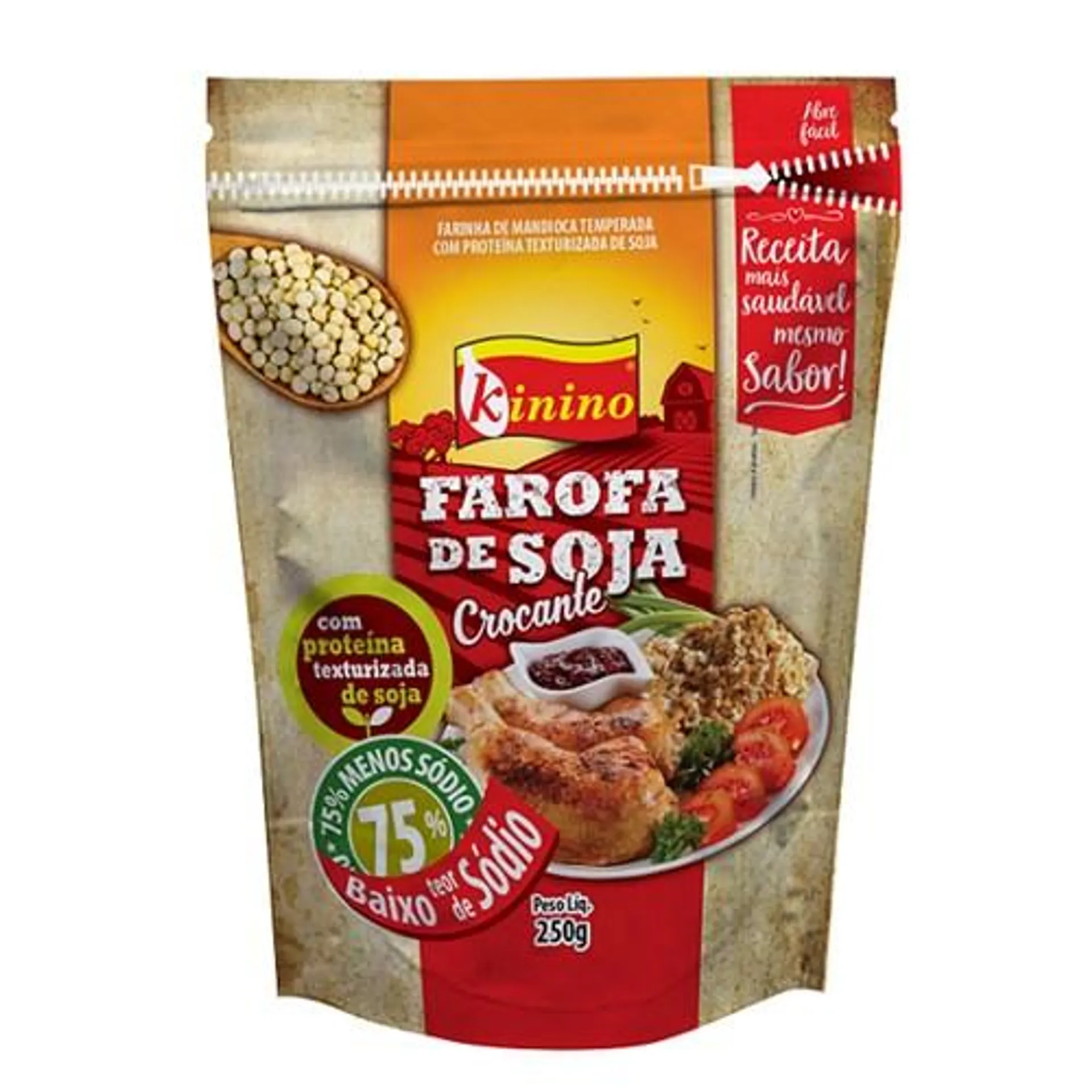 Farofa de Mandioca Crocante Soja Kinino 250G