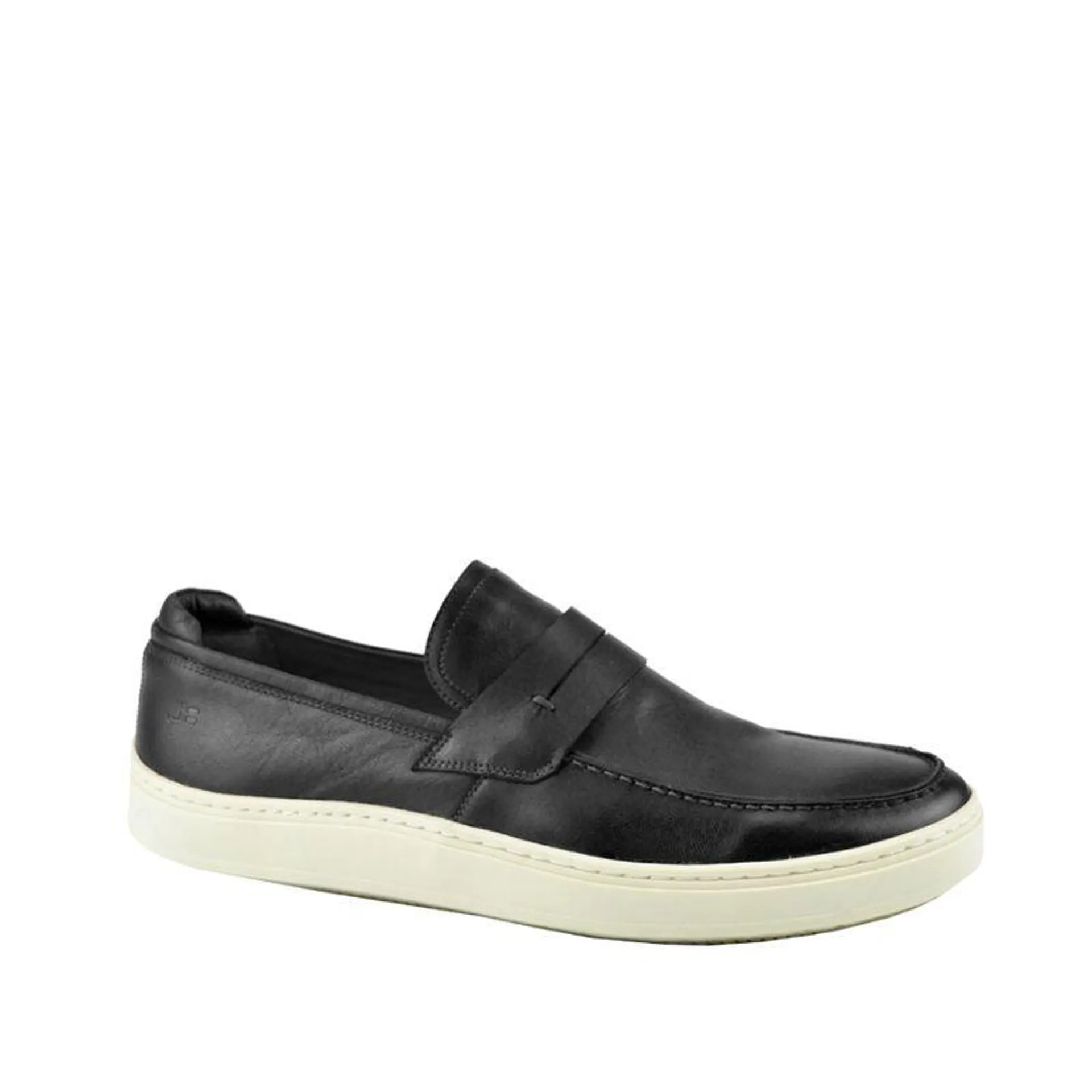 Tênis Slip On Masculino Preto Couro