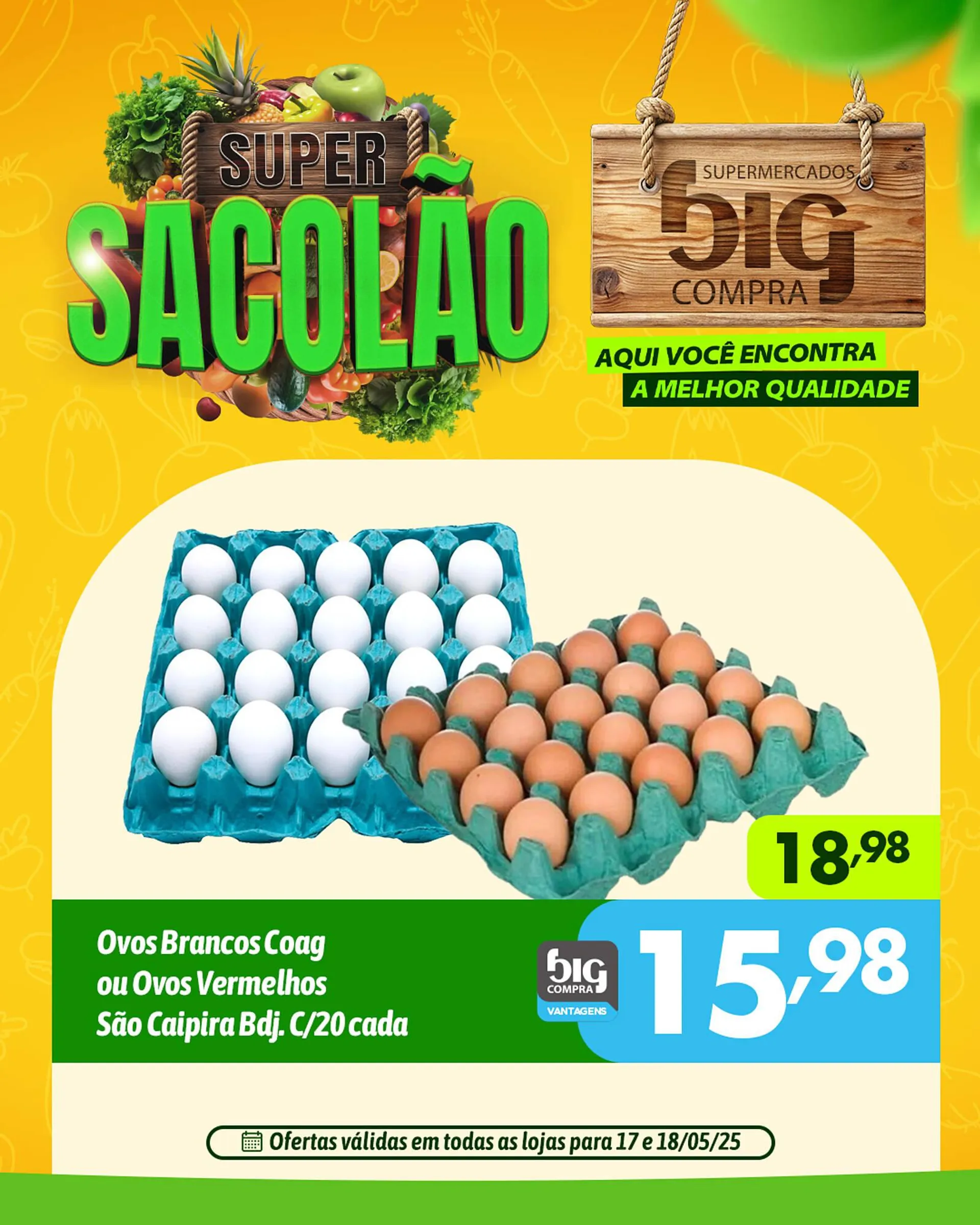 Encarte de Catálogo Supermercados Big Compra 17 de maio até 18 de maio 2025 - Pagina 3