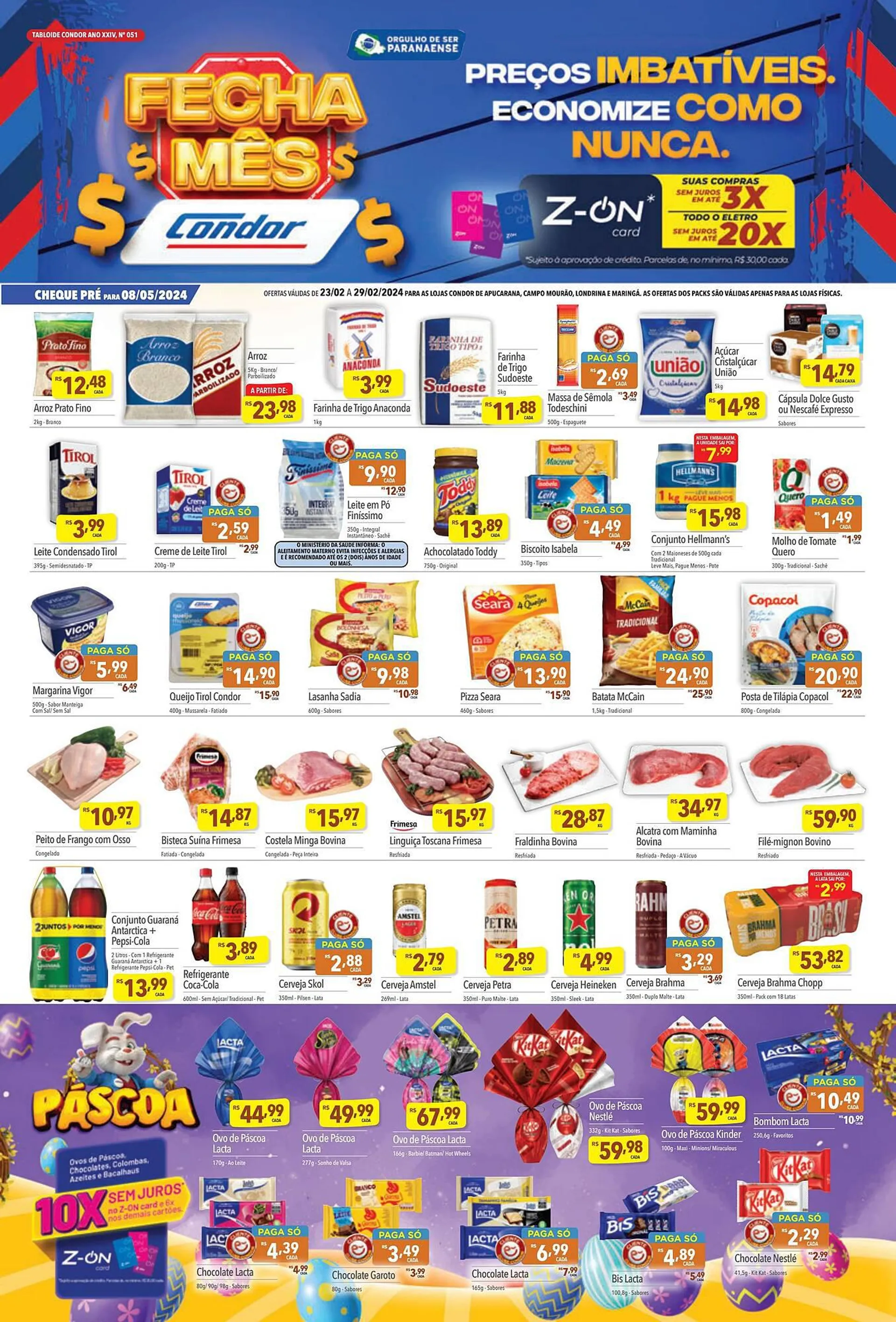 Encarte de Catálogo Supermercados Condor 23 de fevereiro até 29 de fevereiro 2024 - Pagina 