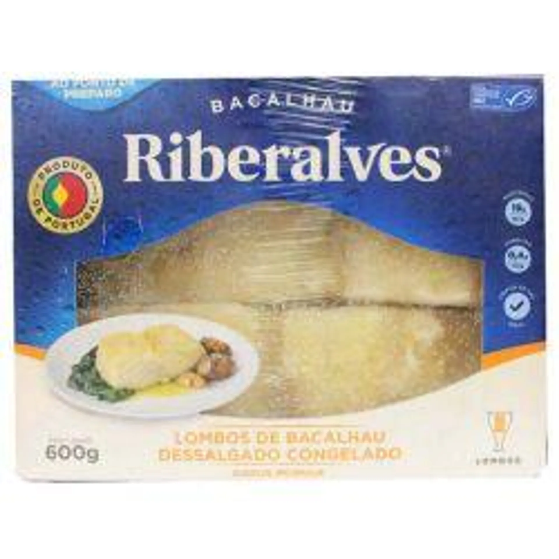 Lombo Bacalhau Riberalves 600g Dessalgado Gadus Morhua