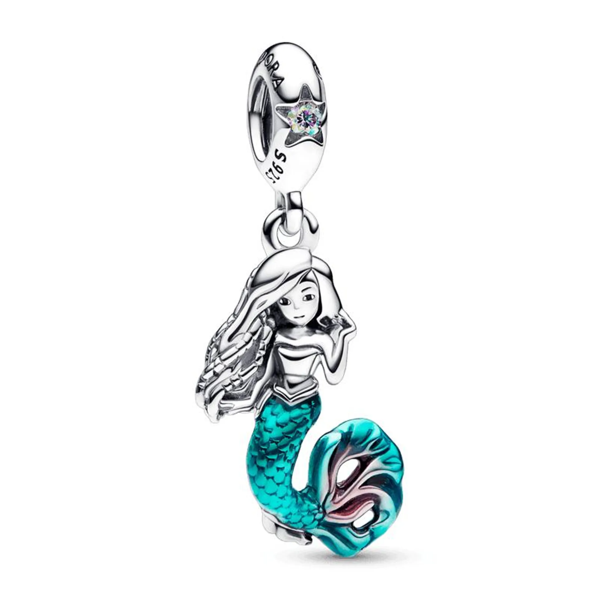 Charm Prata Pendente Disney Ariel de A Pequena Sereia