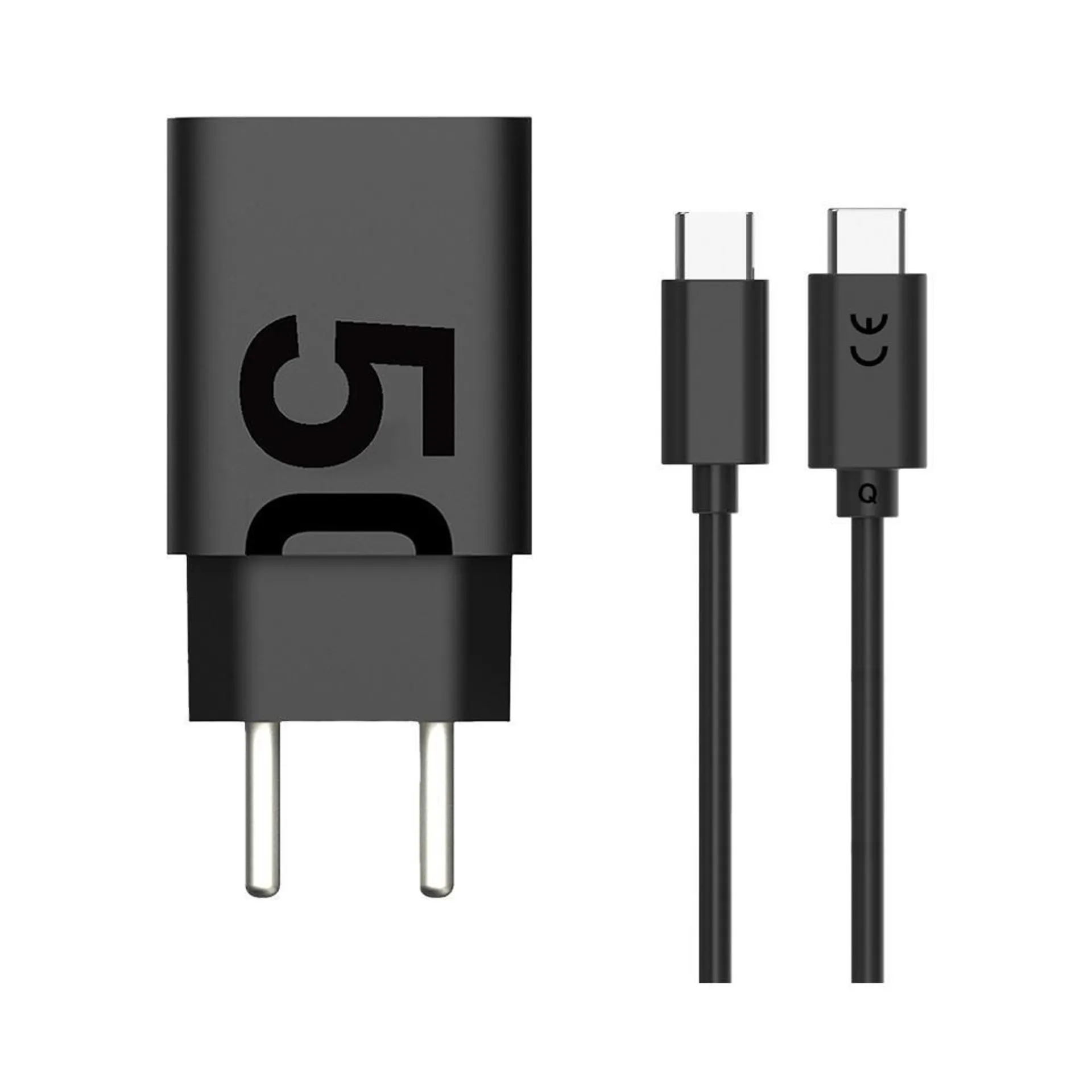 Carregador USB tomada 50W TurboPower Dou para USB-C, Preto, MOTOROLA