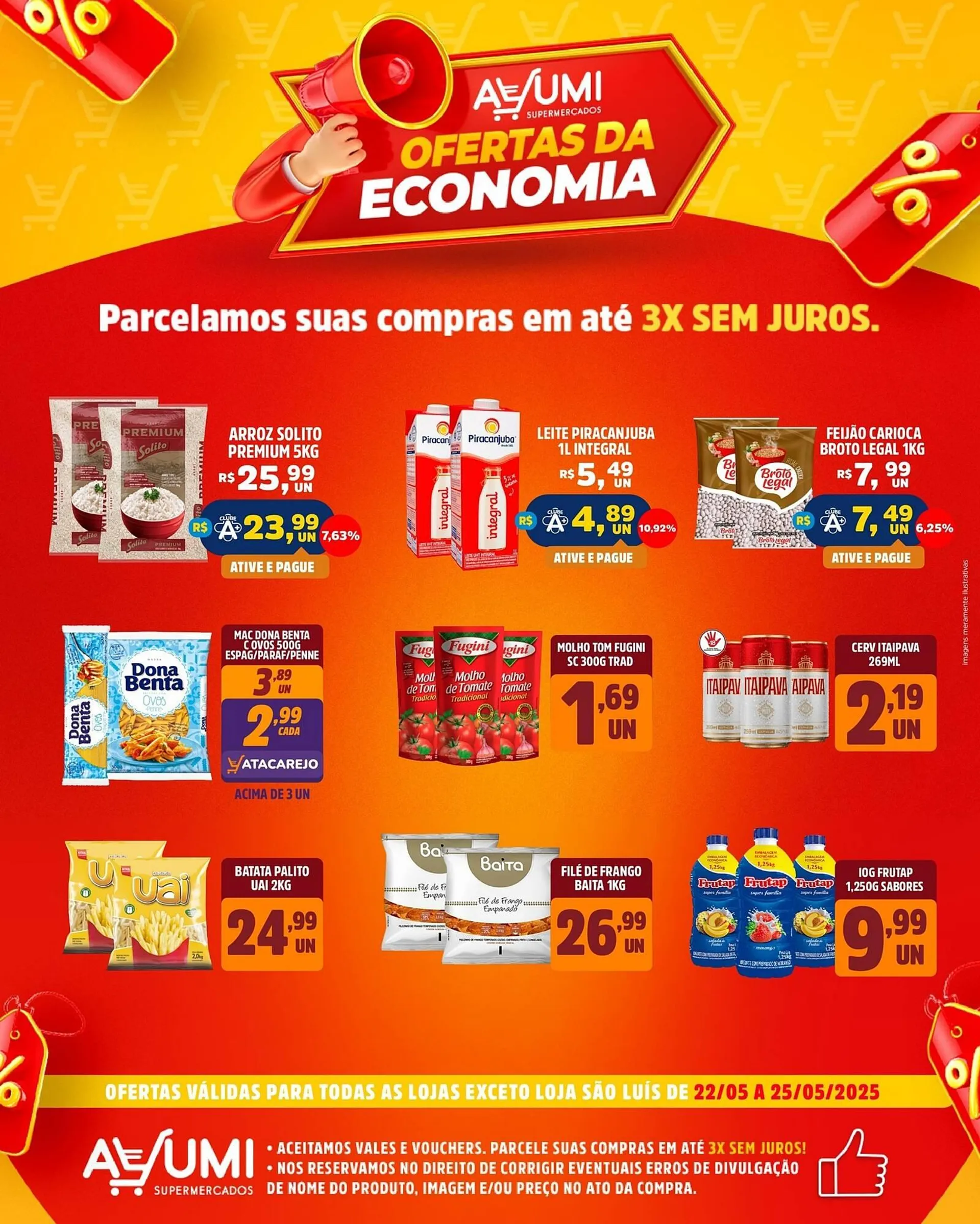 Encarte de Catálogo Ayumi Supermercados 22 de maio até 25 de maio 2025 - Pagina 1