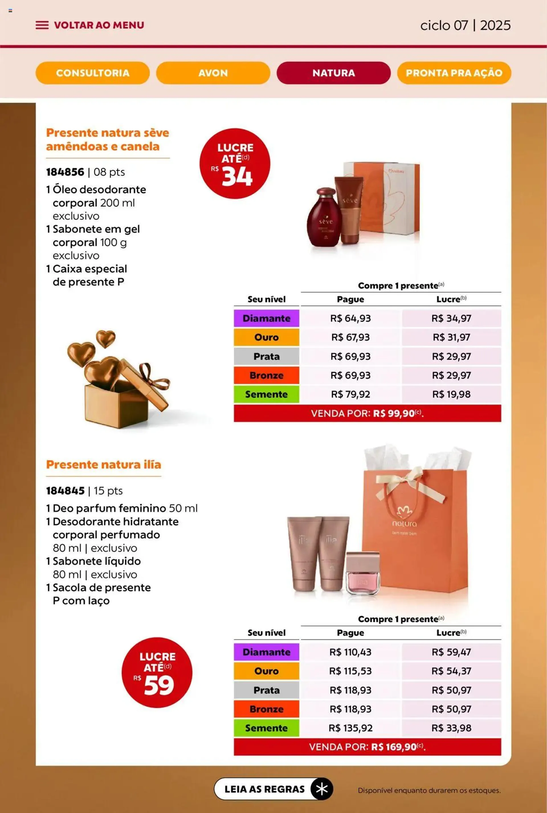 Encarte de Avon - Campanha 07: Minha Consultoria 3 de abril até 1 de maio 2025 - Pagina 74