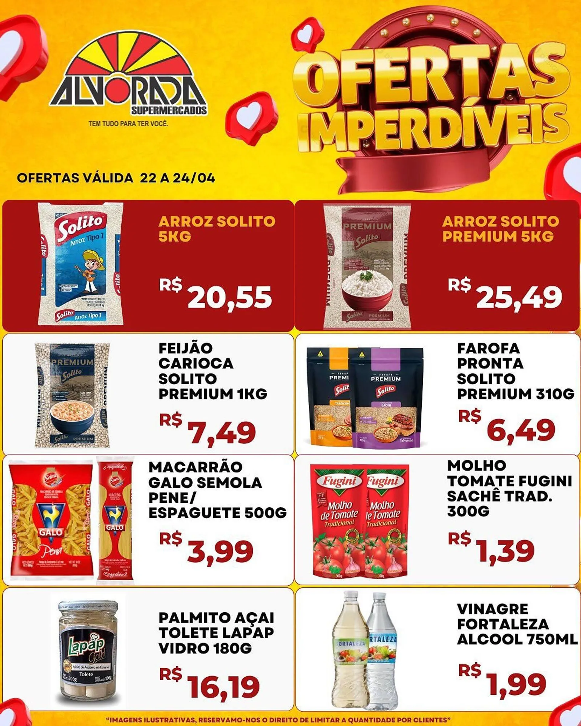 Encarte de Catálogo Alvorada Supermercados 22 de abril até 24 de abril 2025 - Pagina 1