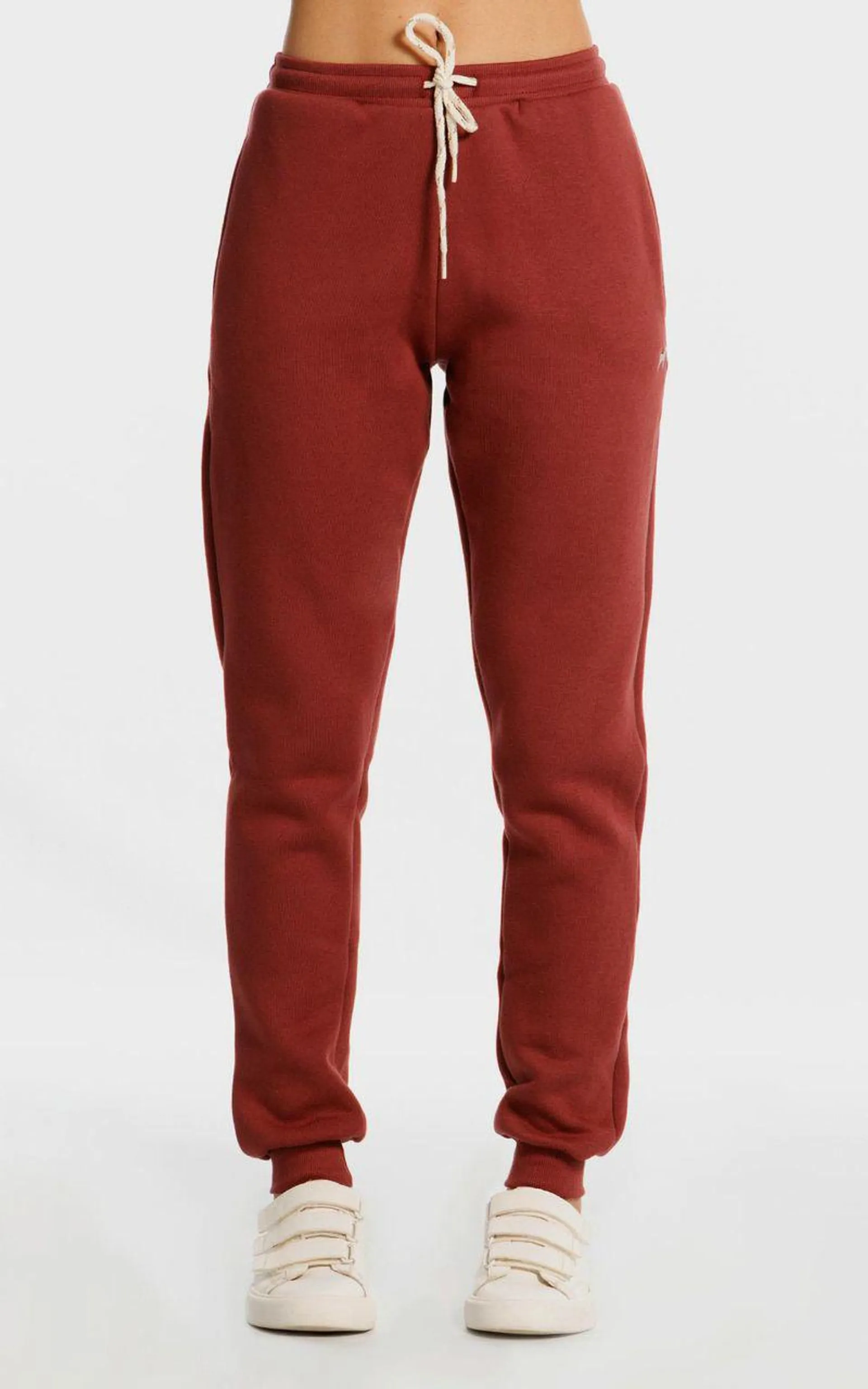 Calça jogger c/ bordado lurex - MERLOT