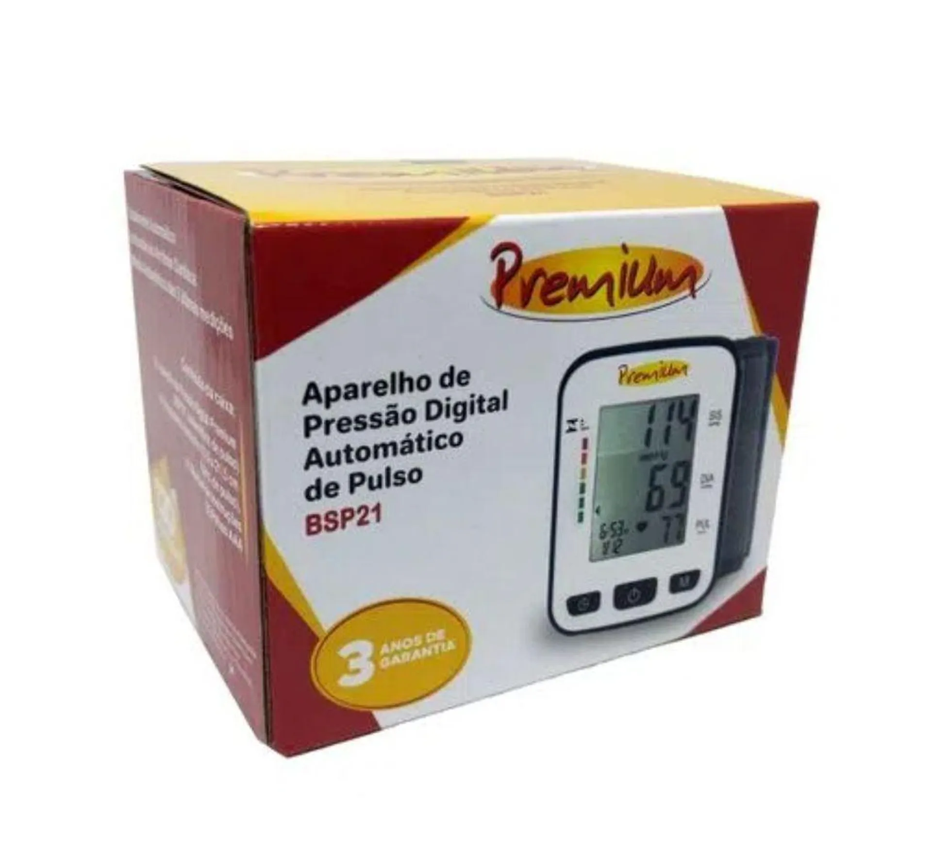 Medidor de Pressão de Pulso com Detecção de Arritmia Cardíaca Digital Automático BPSP21 G-Tech