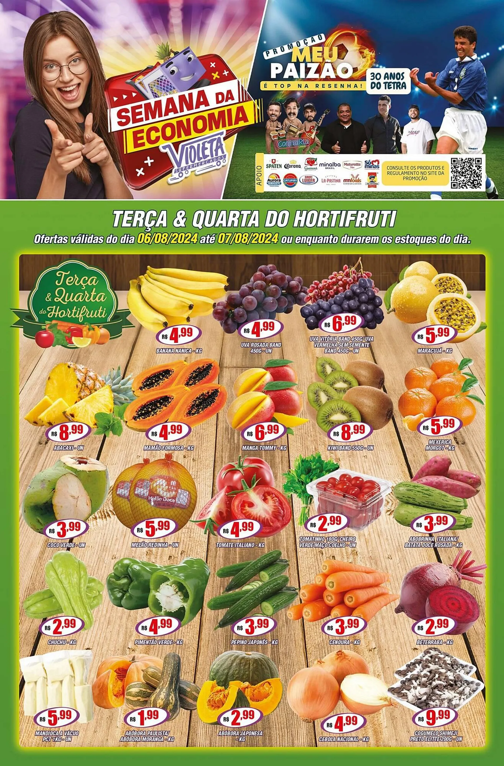 Encarte de Catálogo Violeta Supermercados 5 de agosto até 9 de agosto 2024 - Pagina 1