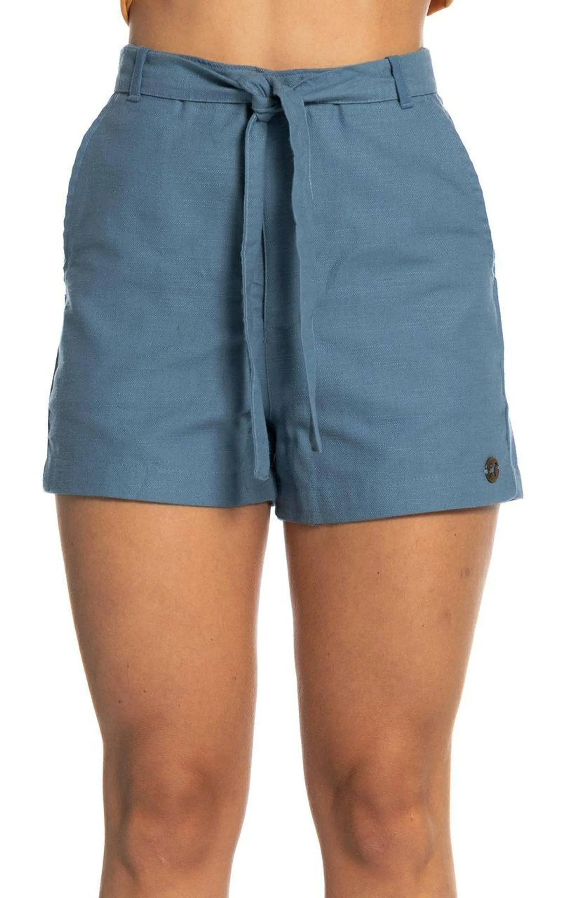 Shorts cintura alta alfaiataria feminino - OCEAN