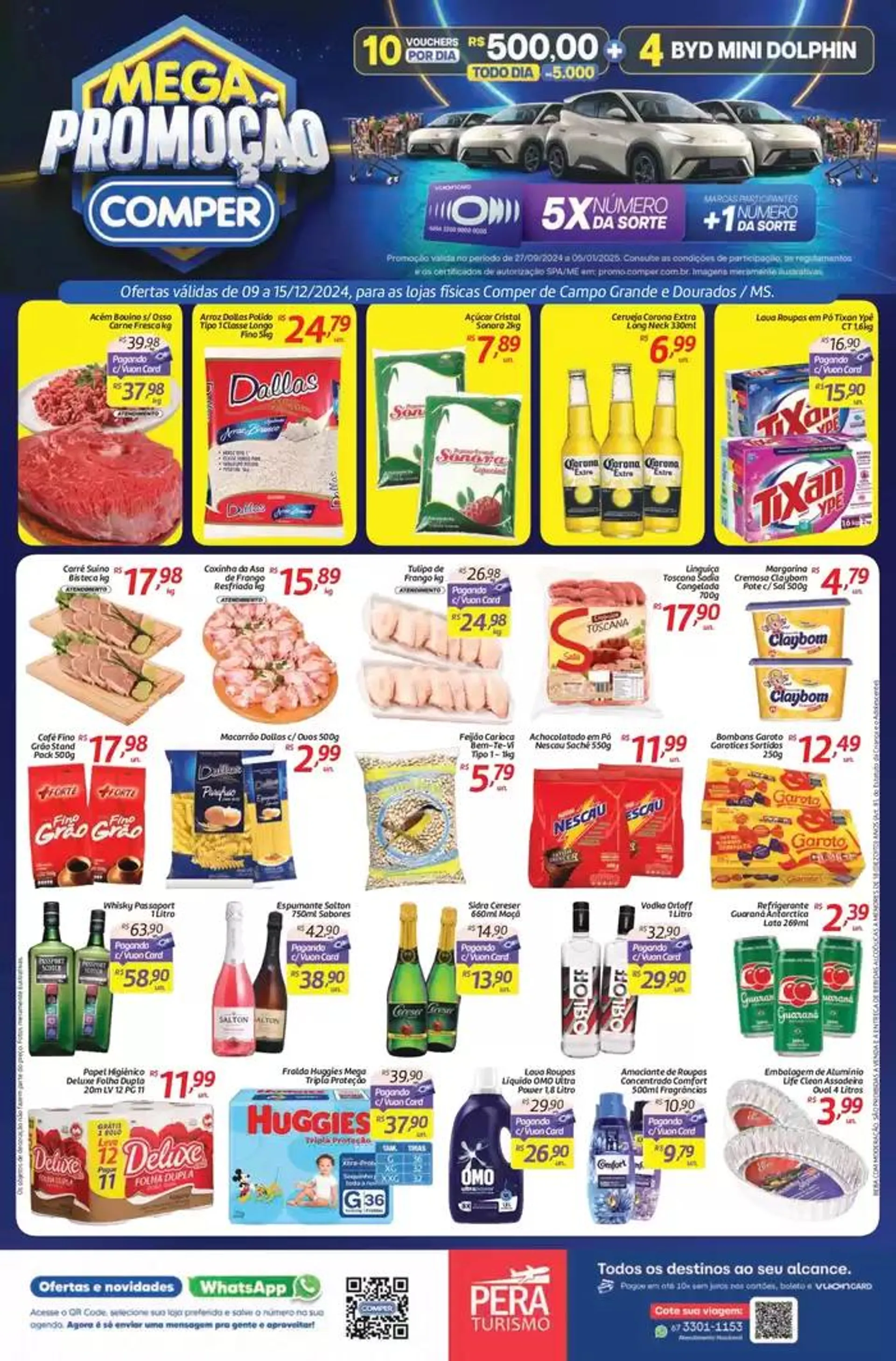 Encarte de Mega Promoção Comper 11 de dezembro até 15 de dezembro 2024 - Pagina 1