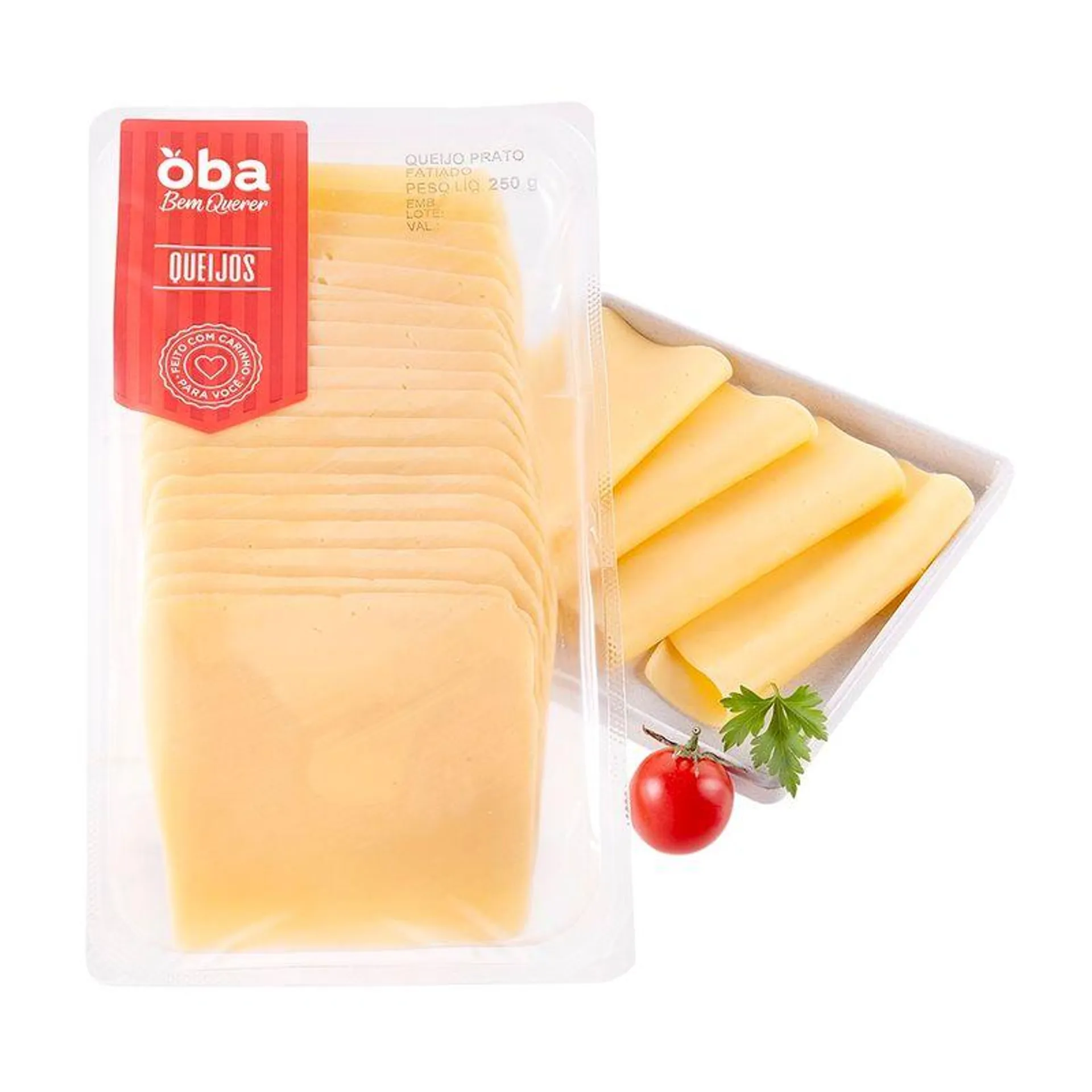 Queijo Prato Fatiado Oba Bem Querer 250 G