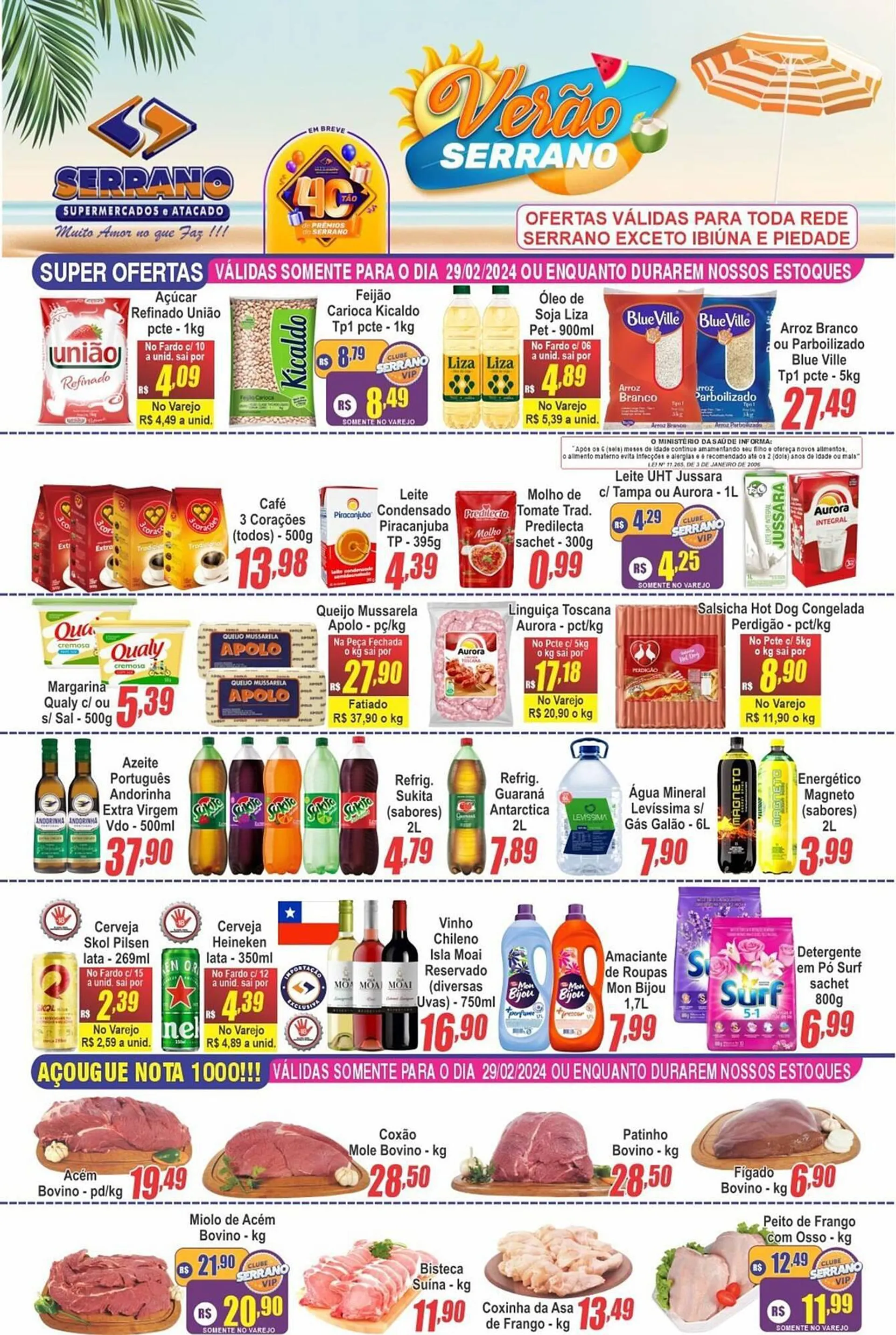 Encarte de Catálogo Serrano Supermercado 29 de fevereiro até 6 de março 2024 - Pagina 
