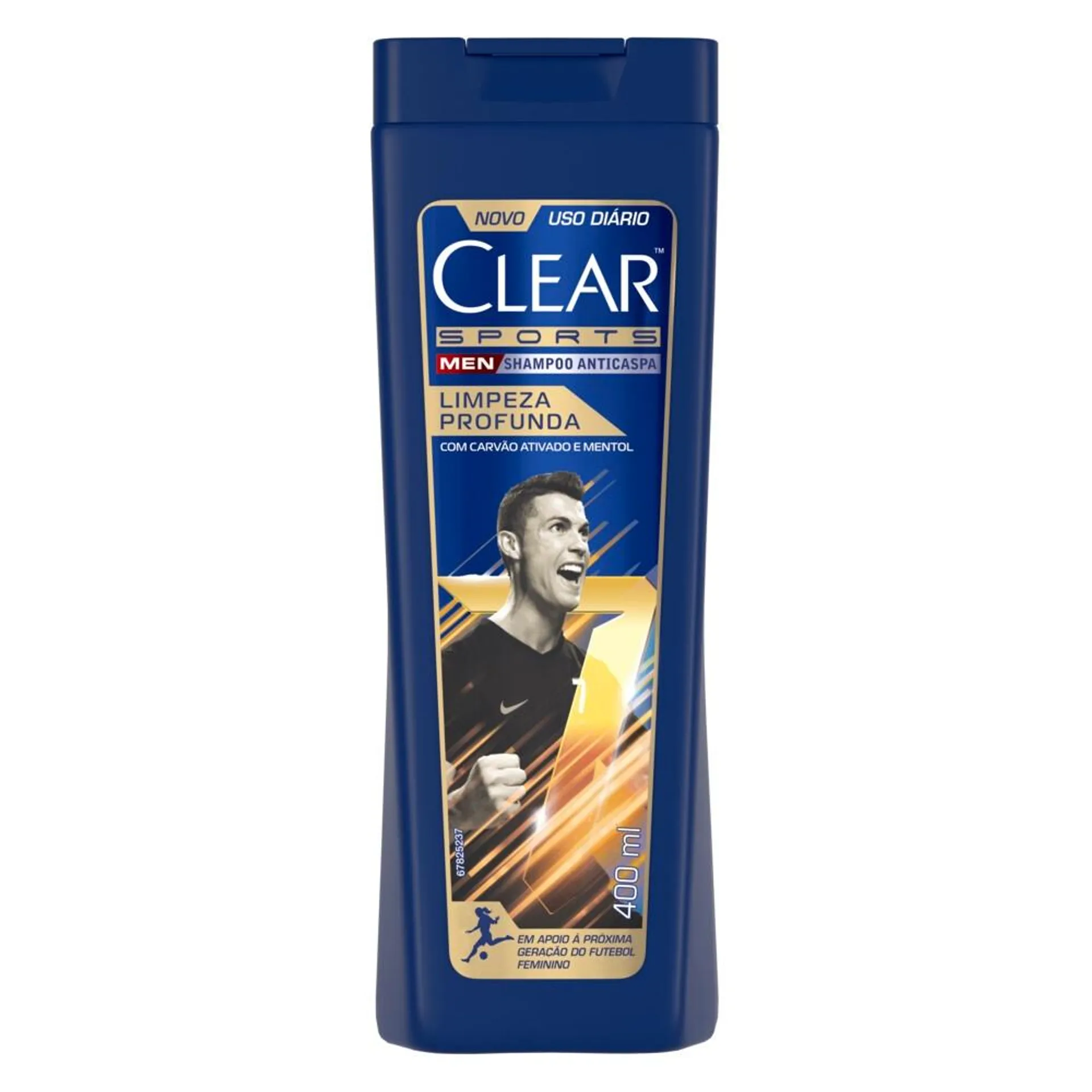 Shampoo Anticaspa Clear Men Sports Cristiano Ronaldo Limpeza Profunda 400ml