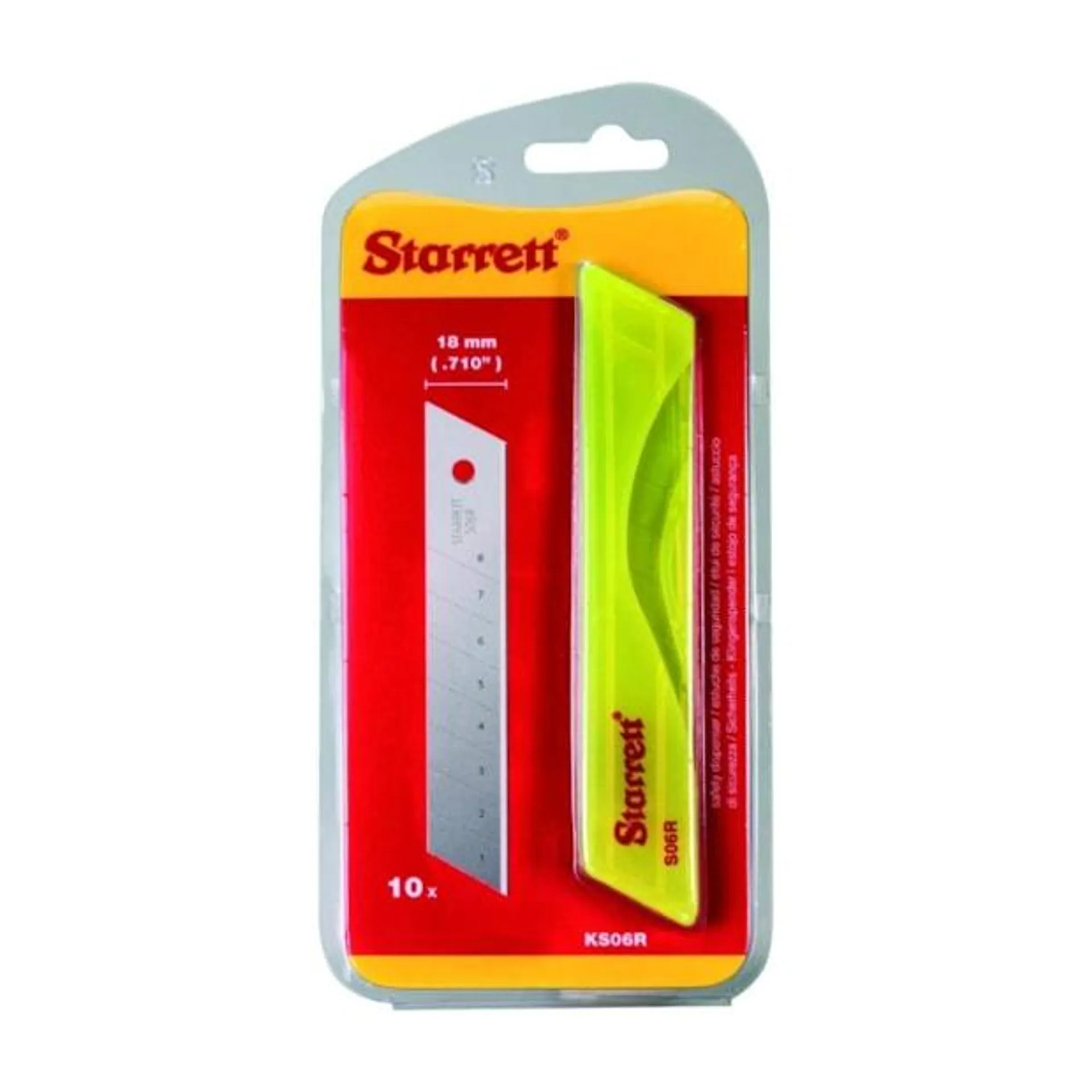 Lâminas para Estilete 18mm 10 Peças KS06R-1 STARRETT