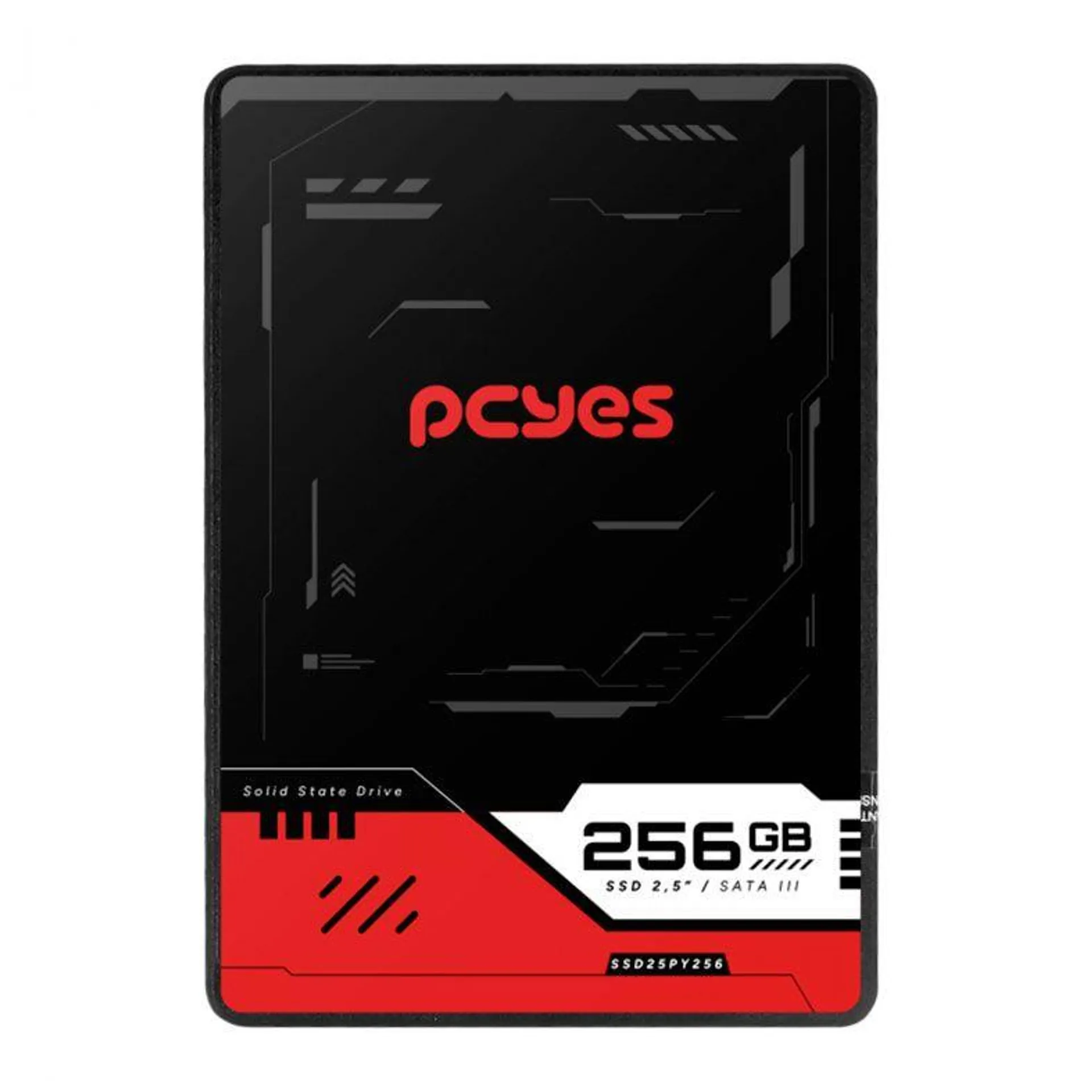 SSD Pcyes PY256, 256GB, 2.5, Sata III 6GB/s, Leitura 550MB/s, Gravacao 400MB/s, SSD25PY256