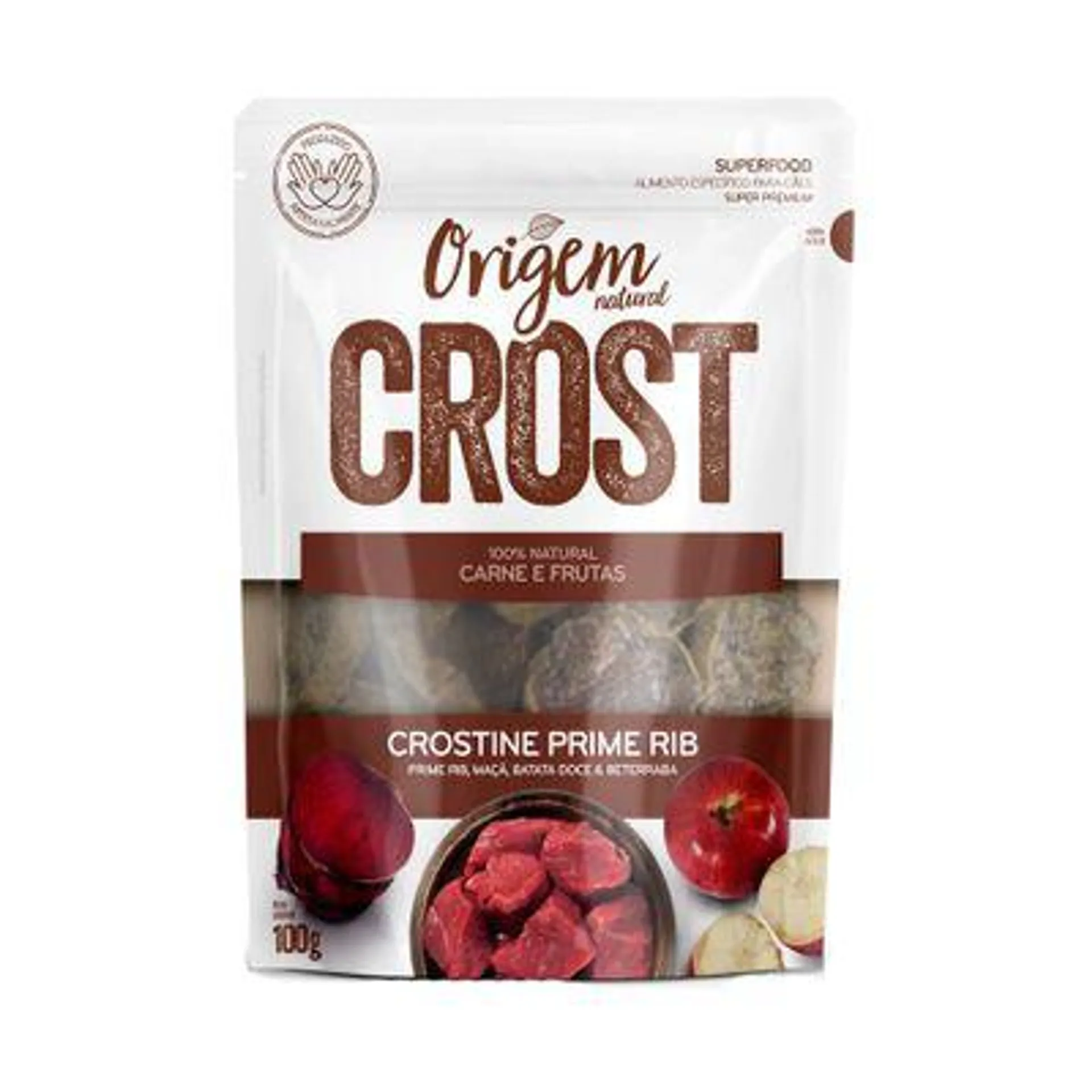 Petisco Cães Origem Natural Crost Crostine Prime Rib 100 g