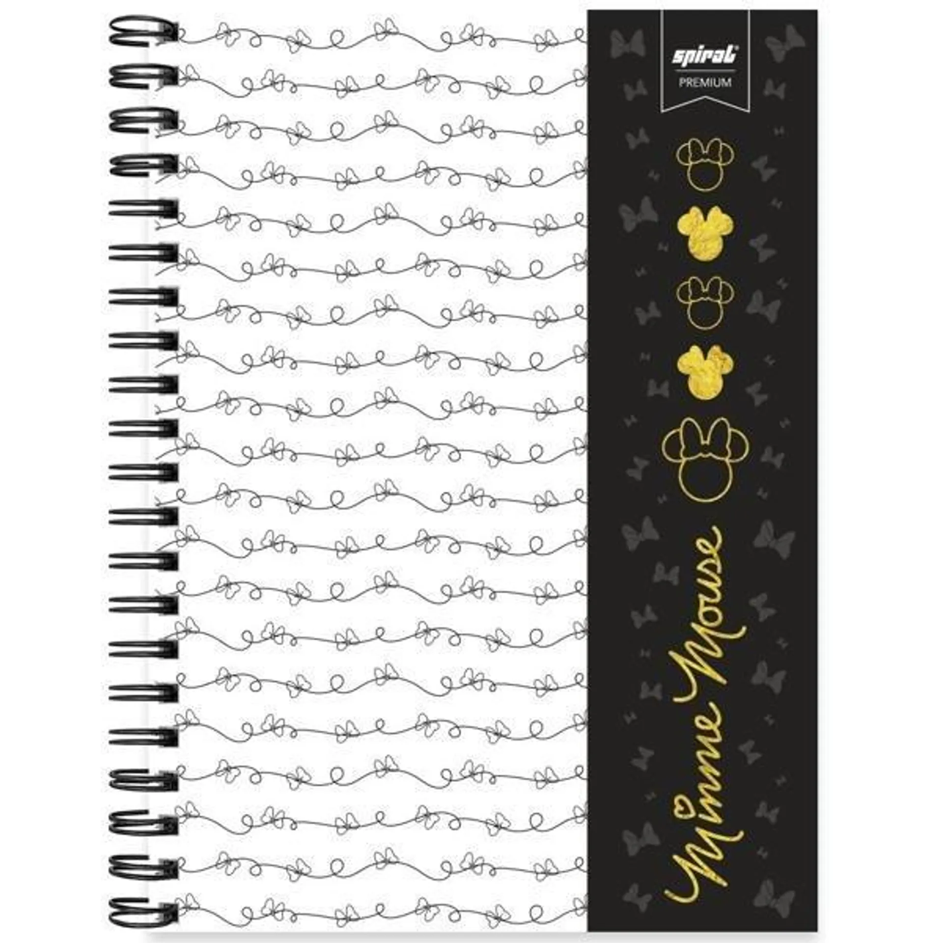 Caderno Universitário Capa Dura 1X1 79 Folhas Disney Minnie PB Spiral - PT 1 UN