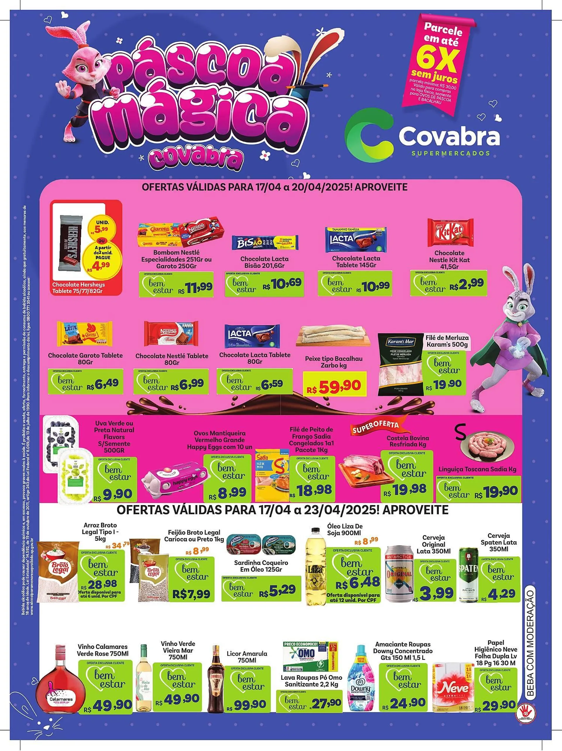 Encarte de Catálogo Covabra Supermercados 21 de abril até 23 de abril 2025 - Pagina 1