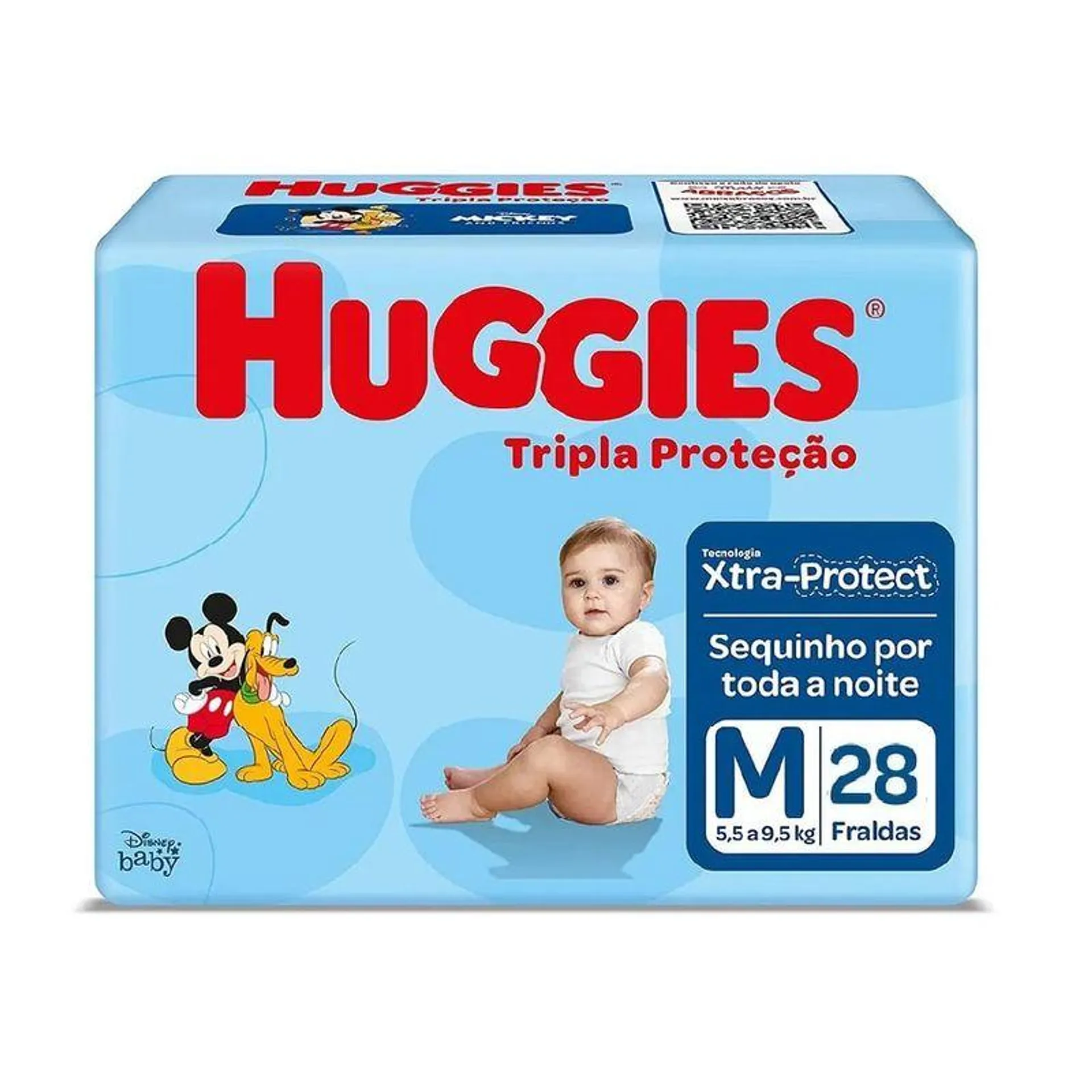 FRALDA HUGGIES M 28 UND TRIPLA PROTECAO