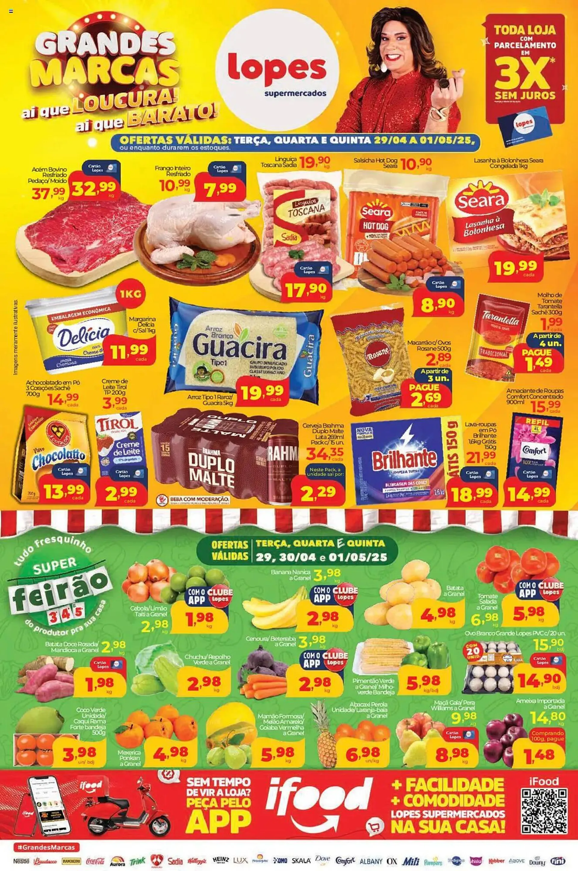 Encarte de Catálogo Lopes Supermercados 29 de abril até 1 de maio 2025 - Pagina 1