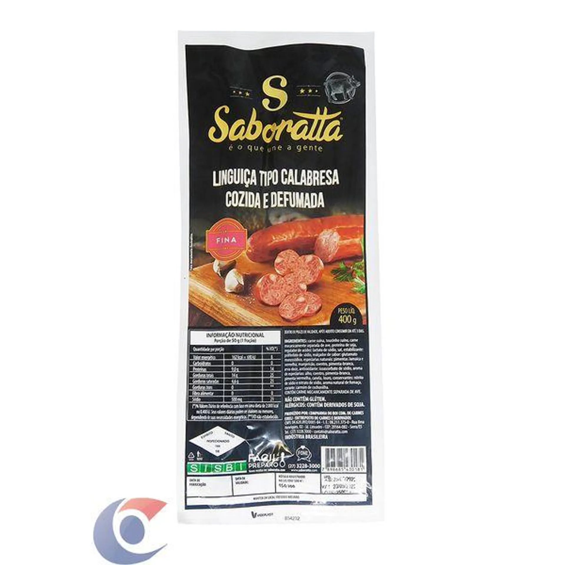 Linguiça Calabresa Fina Saboratta 400g