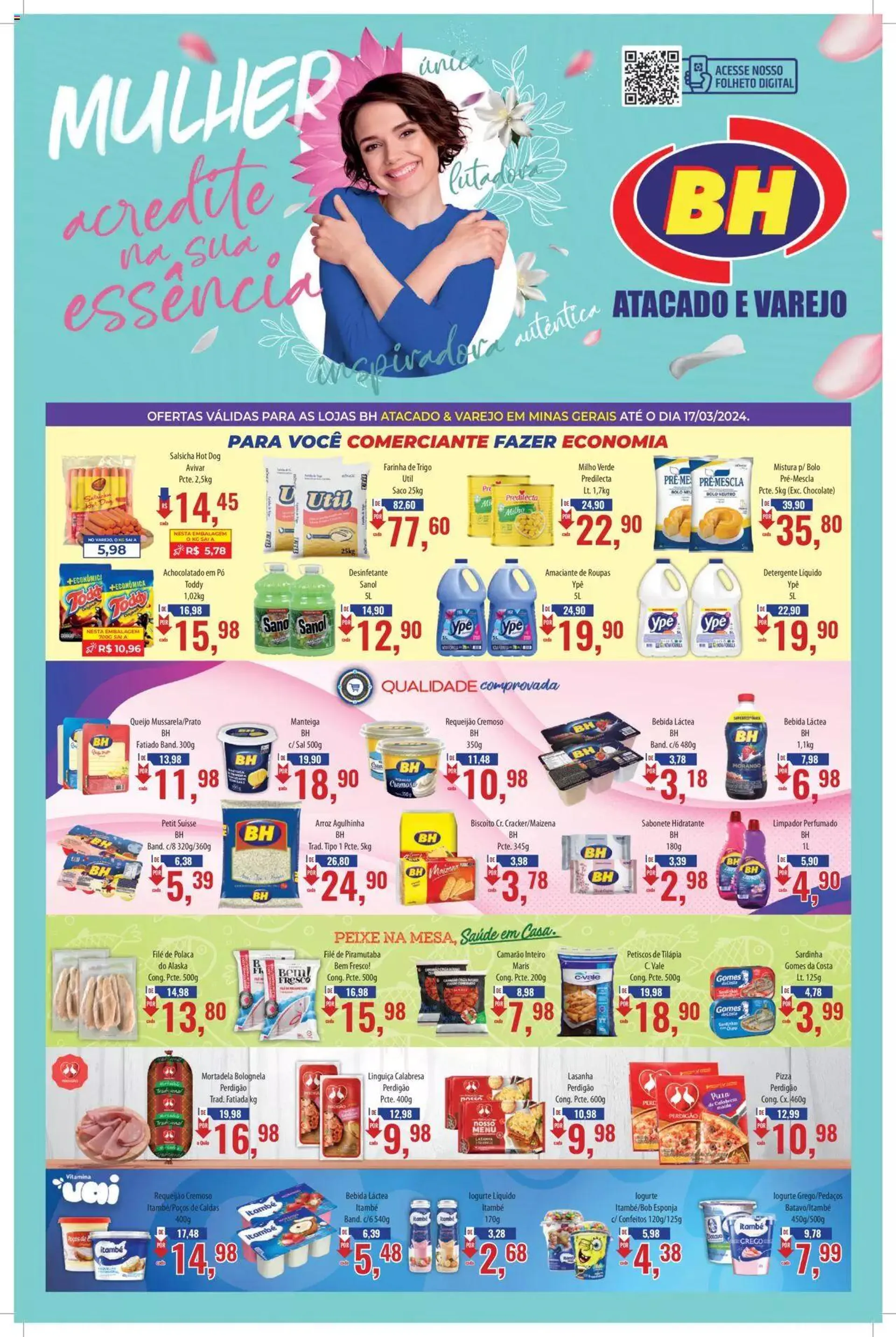 Encarte de Supermercados BH - Ofertas da semana 1 de março até 17 de março 2024 - Pagina 1