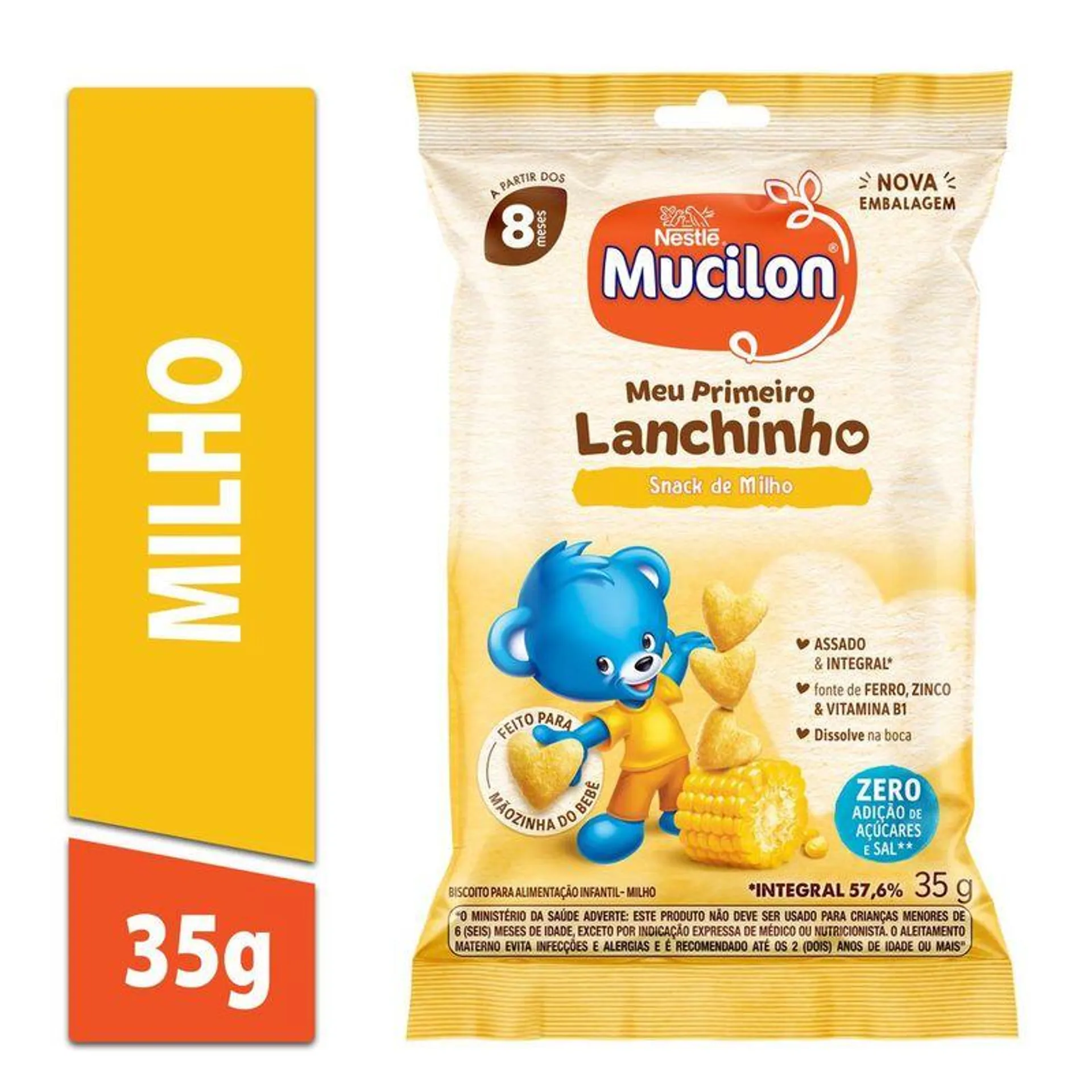 Mucilon Snack Meu Primeiro Lanchinho Milho 35g