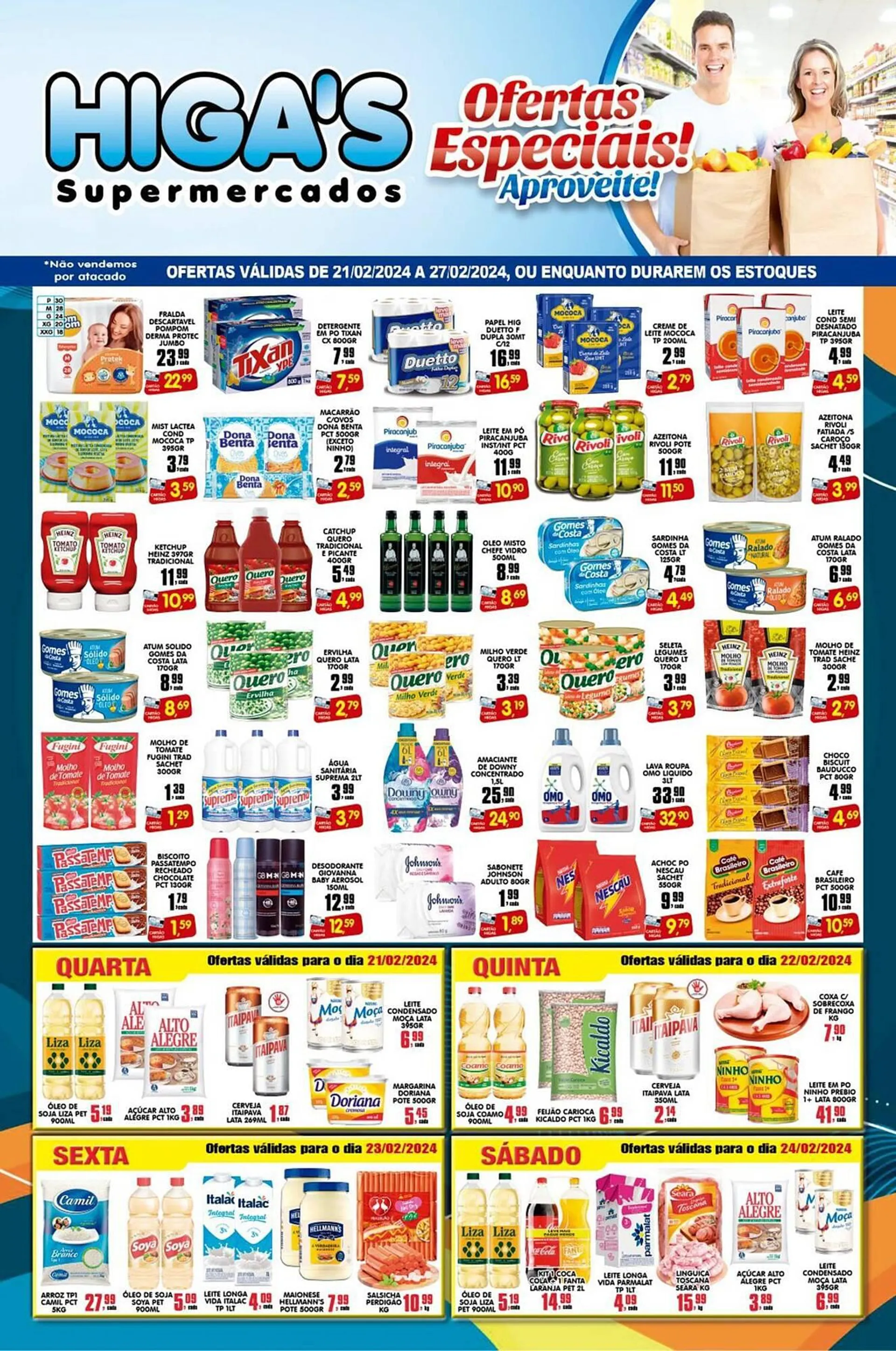 Encarte de Catálogo Higa's Supermercado 21 de fevereiro até 27 de fevereiro 2024 - Pagina 