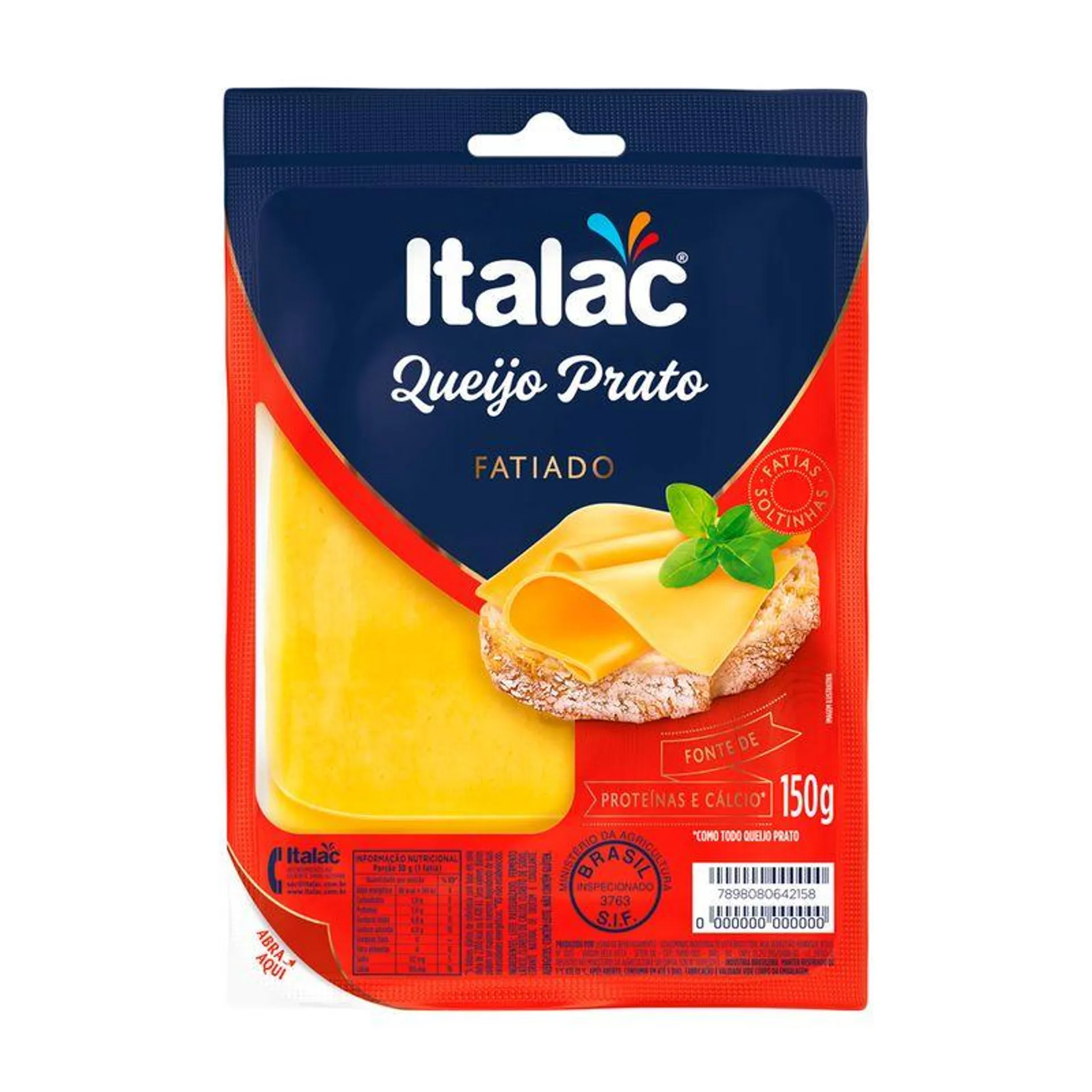 Queijo Prato Italac Fatiado 150g