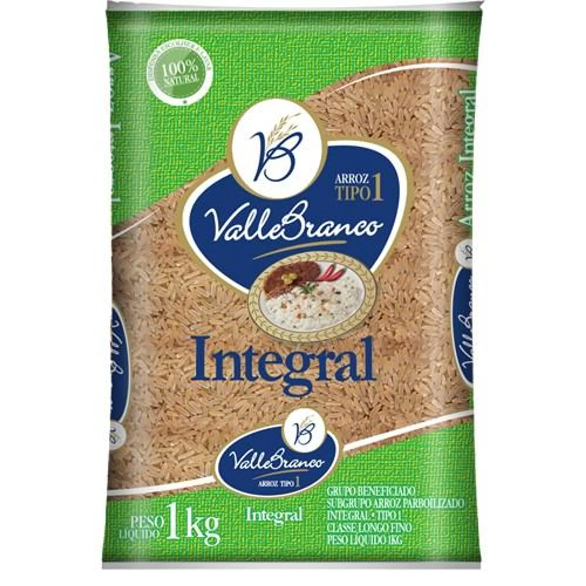 Arroz Parborizado Valle Branco 1Kg