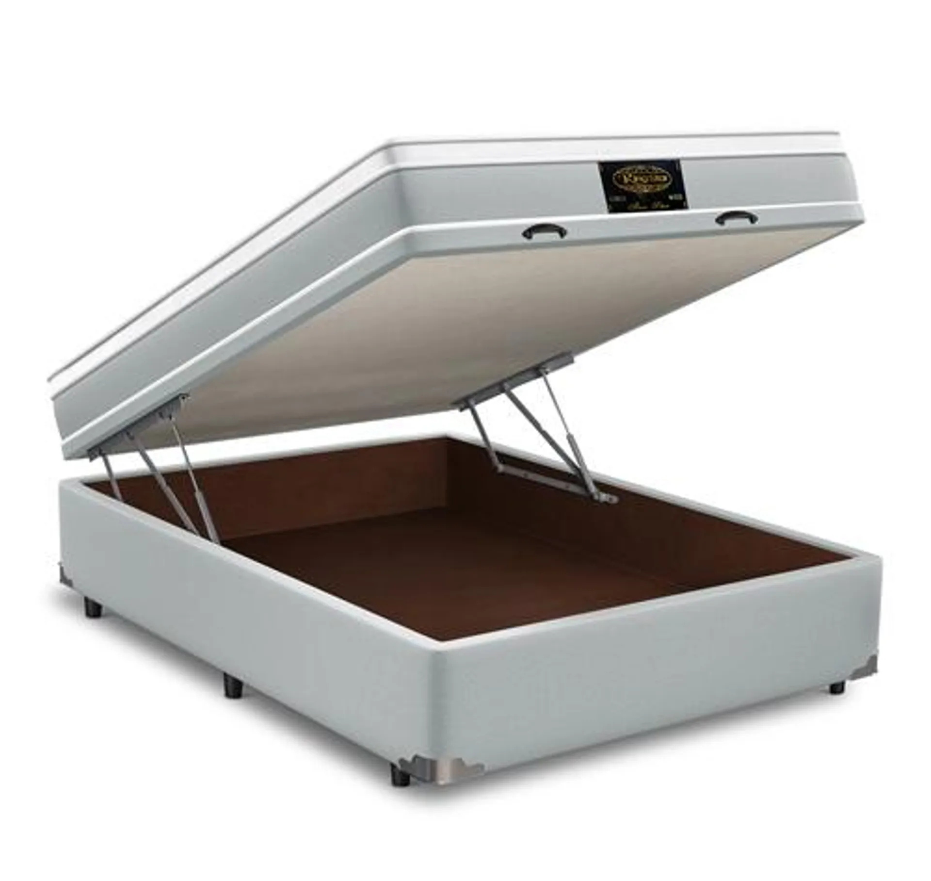 Cama Box Bau Five star + Colchao Altamente Confortavel Molas Ensacadas King Star