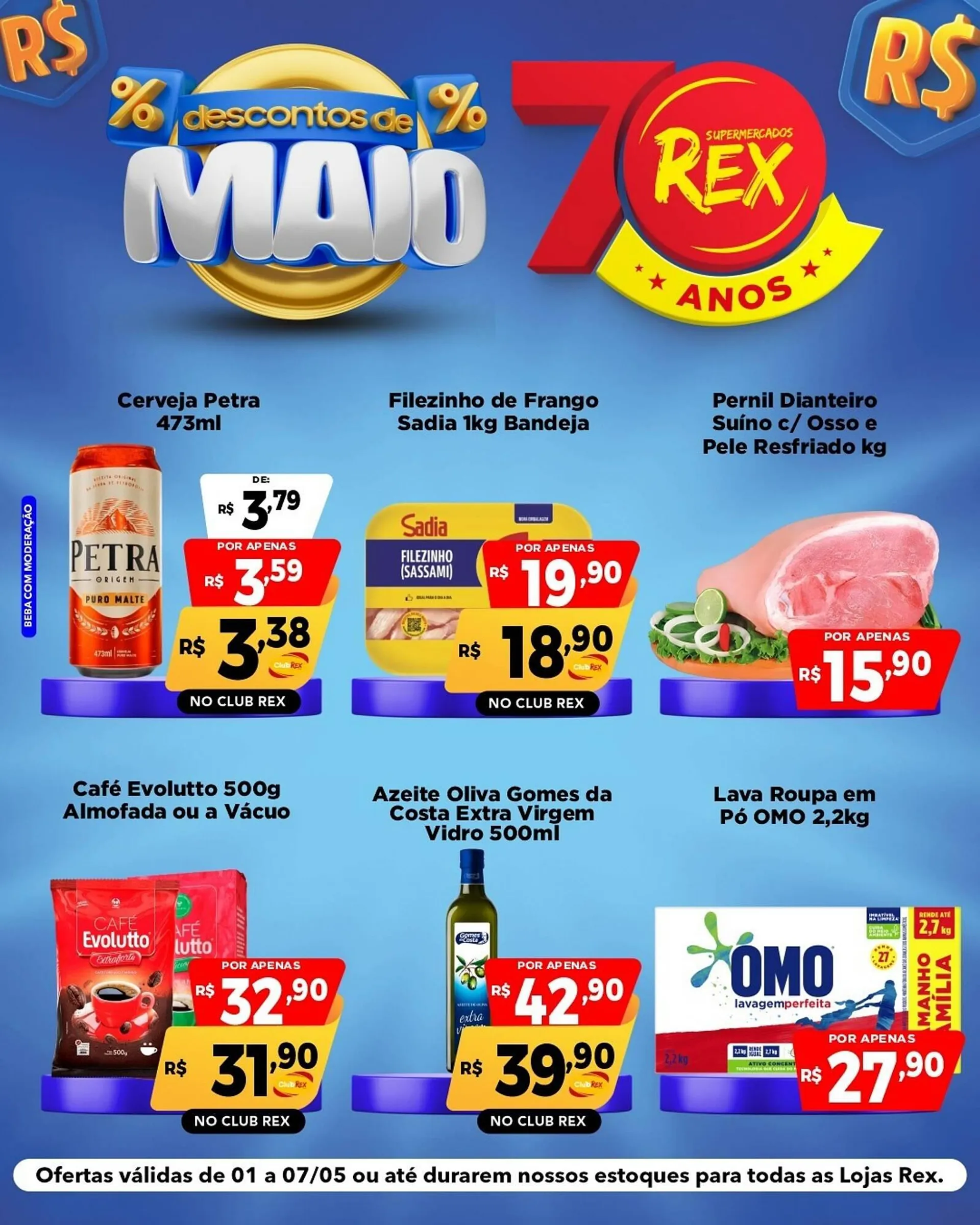 Encarte de Catálogo Supermercados Rex 1 de maio até 7 de maio 2025 - Pagina 1