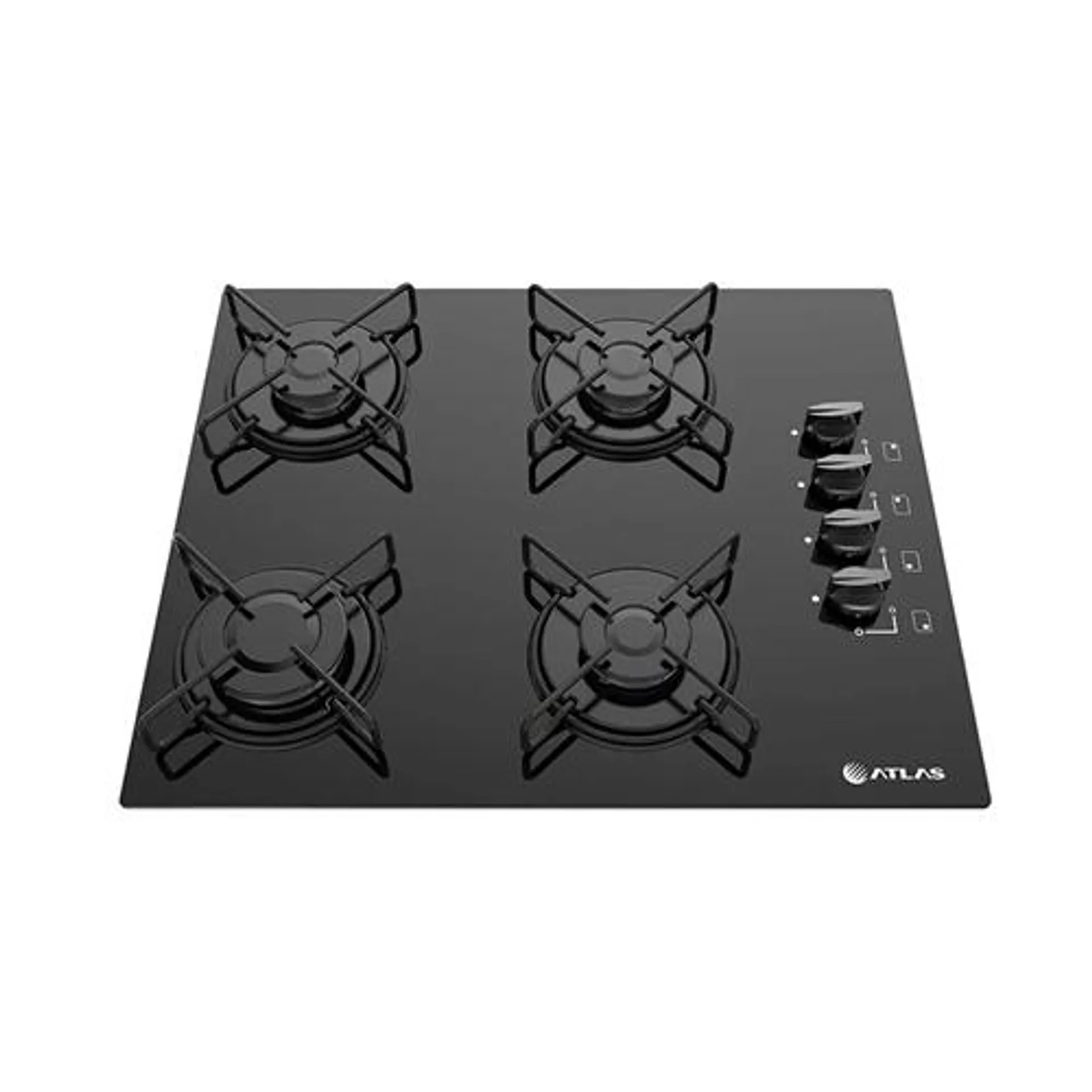 Cooktop à Gás 4 Bocas Atlas Agile Preto