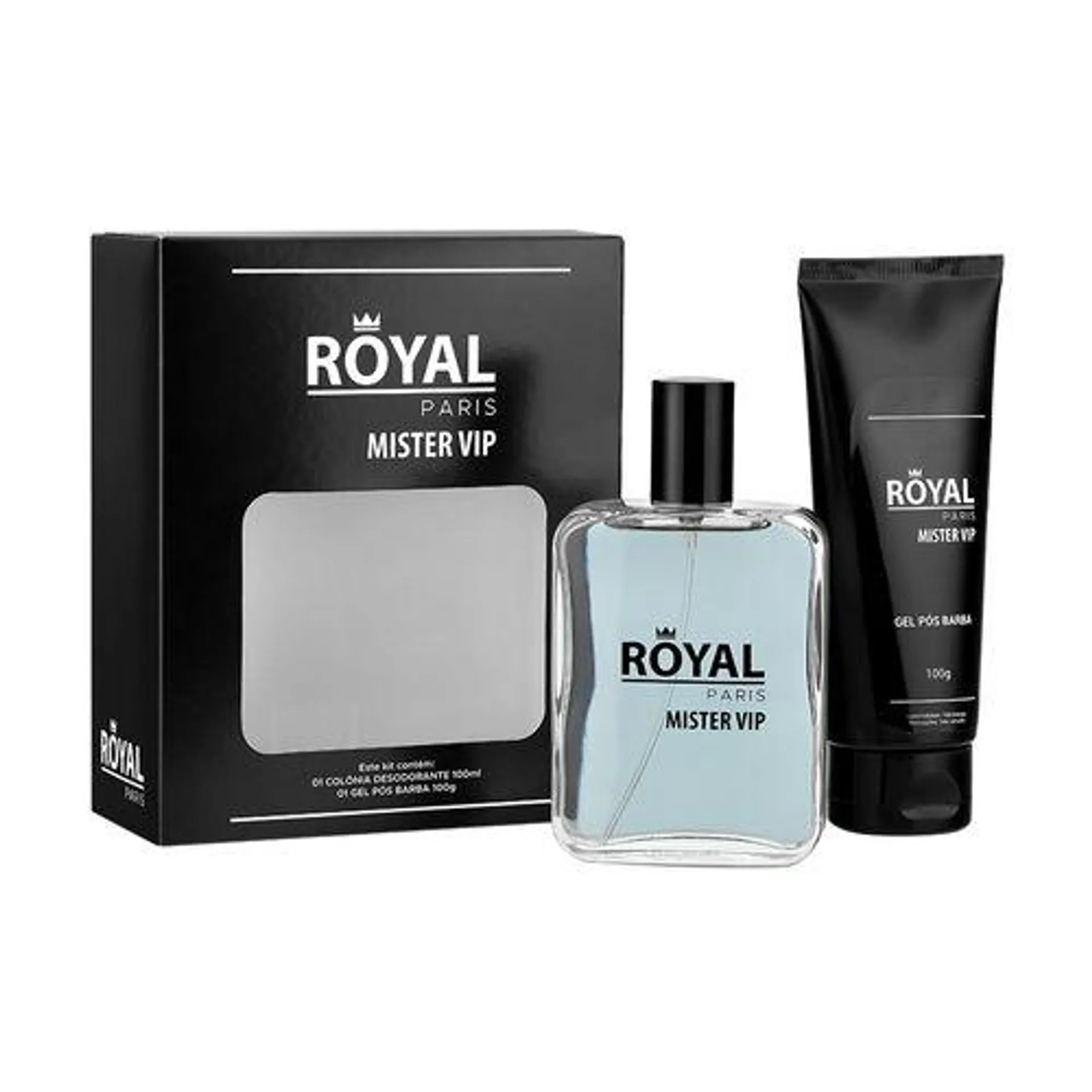Kit Royal Paris Mister Vip (Deo Colônia 100ml + Gel Pós barba 100ml)