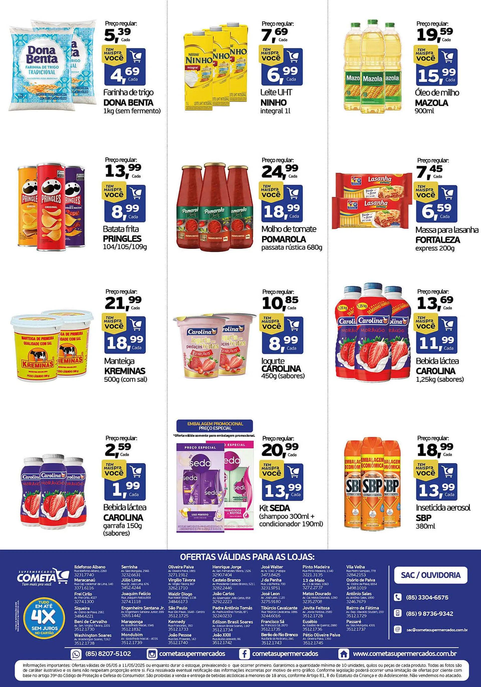 Encarte de Catálogo Cometa Supermercados 5 de maio até 11 de maio 2025 - Pagina 2