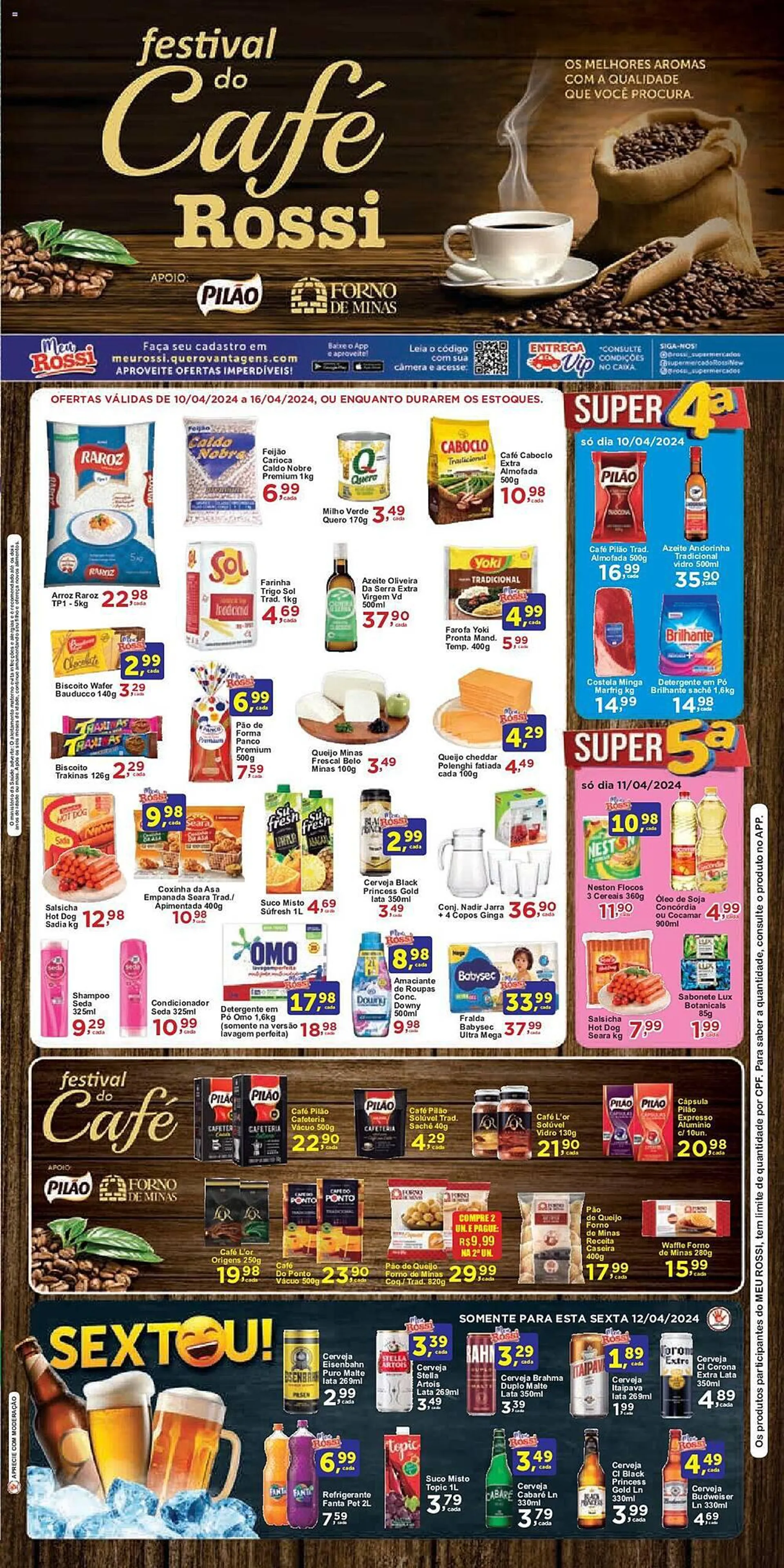 Encarte de Catálogo Rossi Supermercado 10 de abril até 16 de abril 2024 - Pagina 