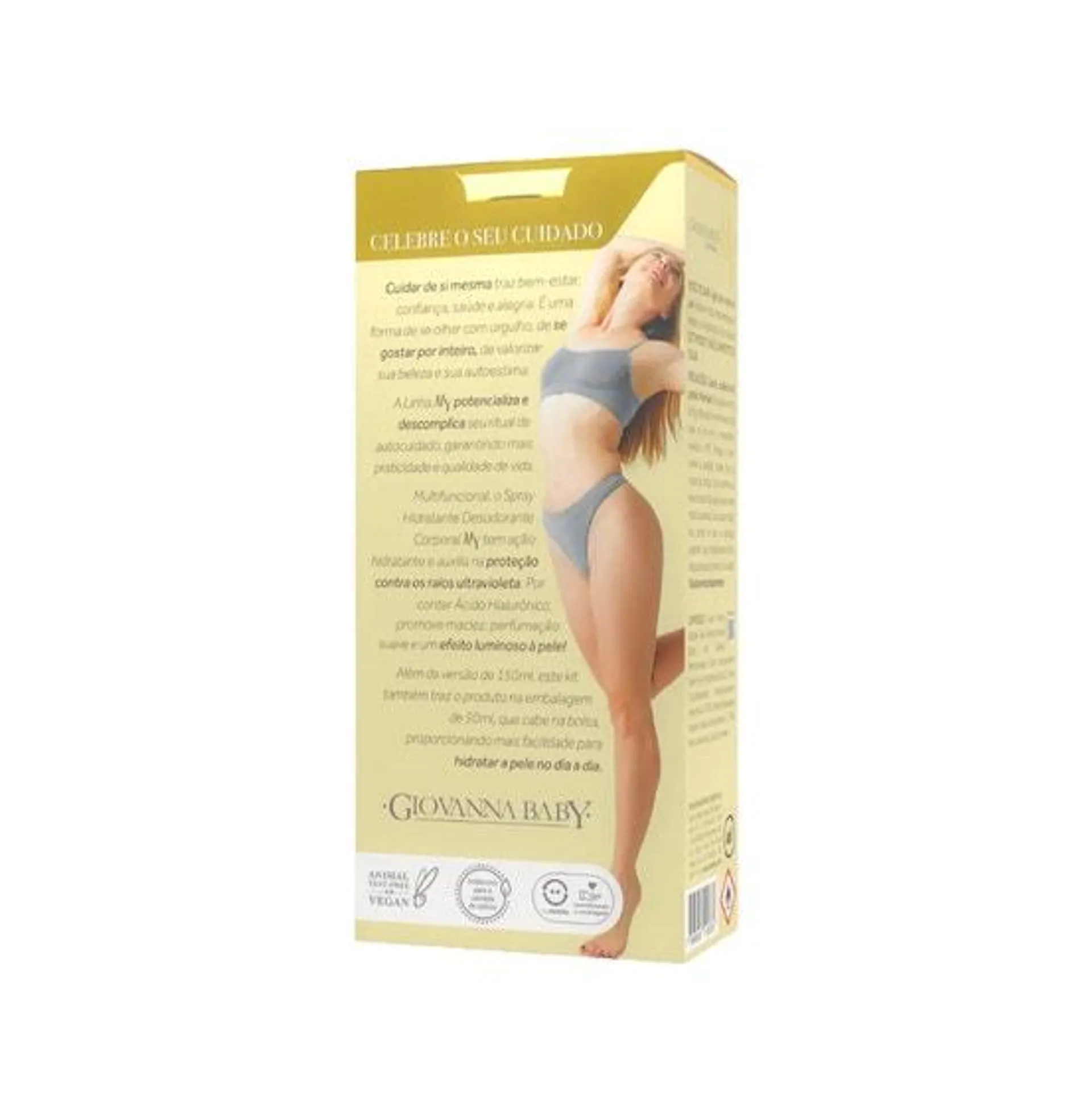 Kit Giovanna Baby My Desodorante Aerosol 150ml + 50ml Dolce Vanilla