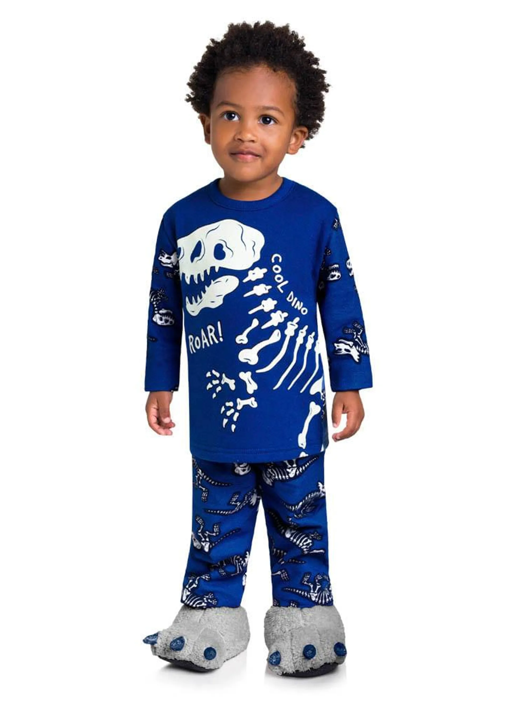 Pijama infantil menino de dinossauro Brandili