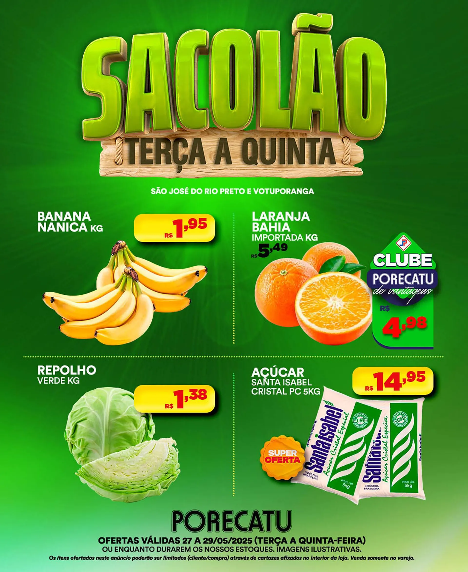 Encarte de Catálogo Supermercado Porecatu 27 de maio até 29 de maio 2025 - Pagina 1